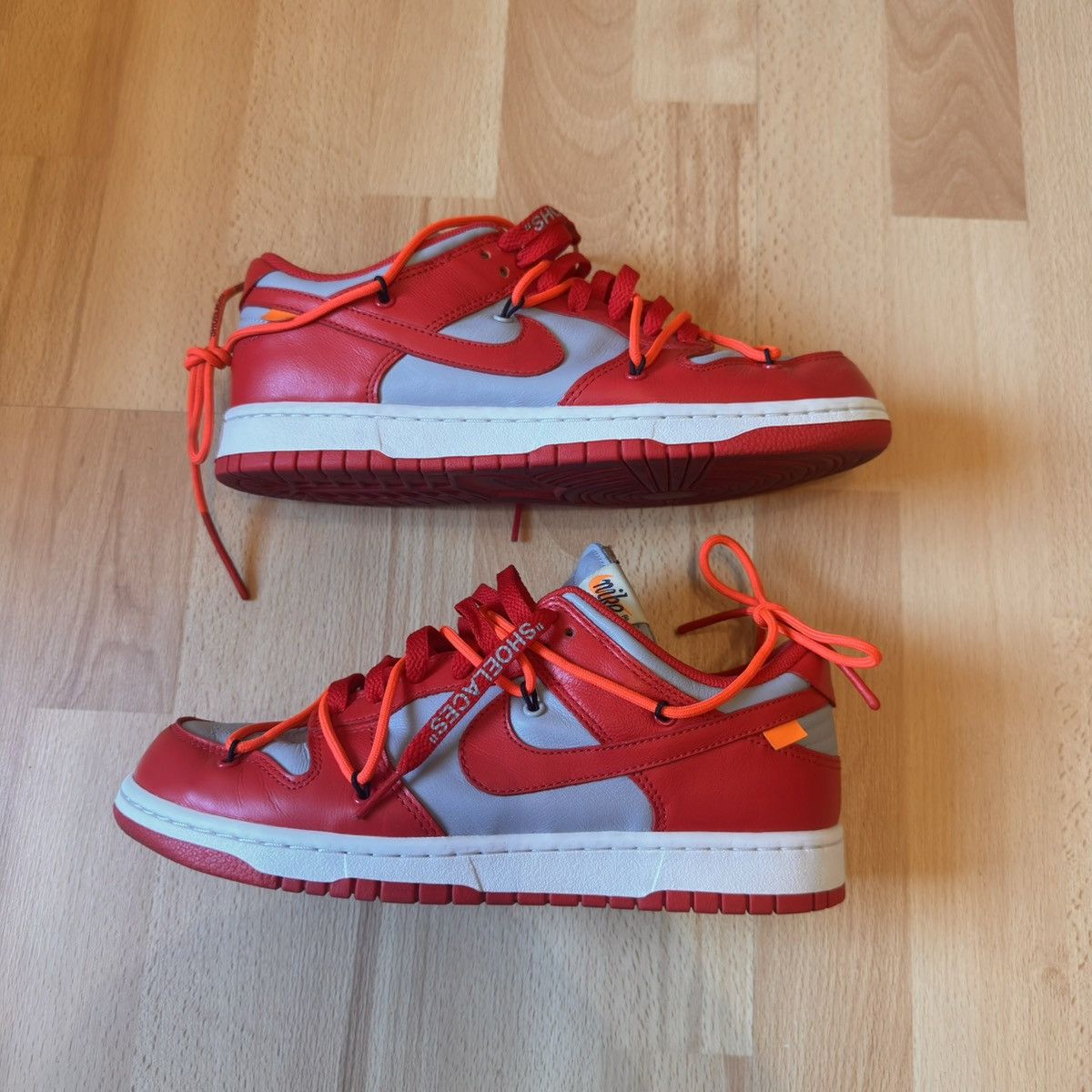 Nike × Off-White Nike dunk x Off White university red Size US 7.5 / EU 40-41 - 3 Thumbnail
