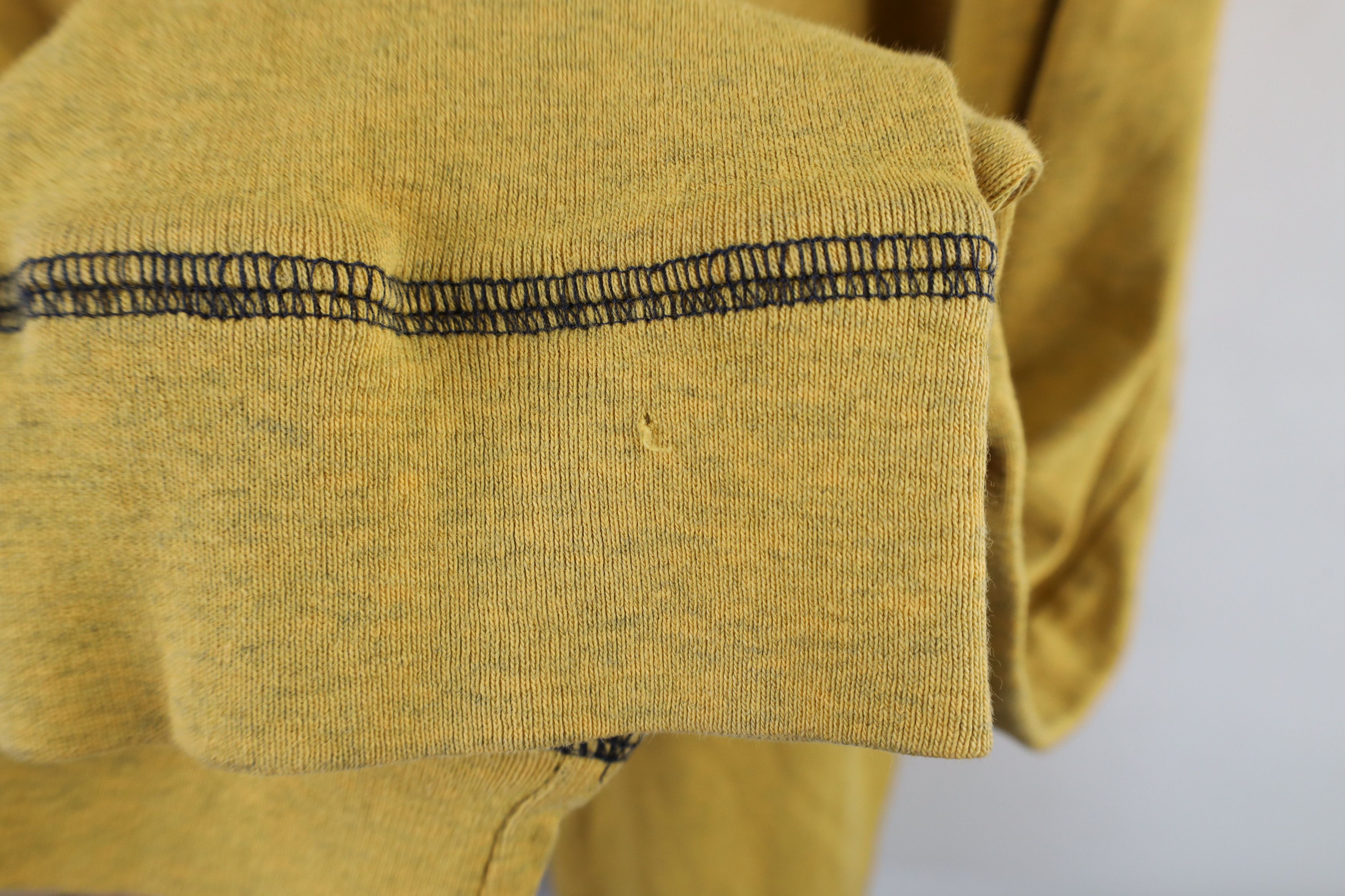 Gap Vintage 90s Gap Blank Ribbed Knit Long Sleeve T-Shirt Yellow Size US XL / EU 56 / 4 - 10 Thumbnail