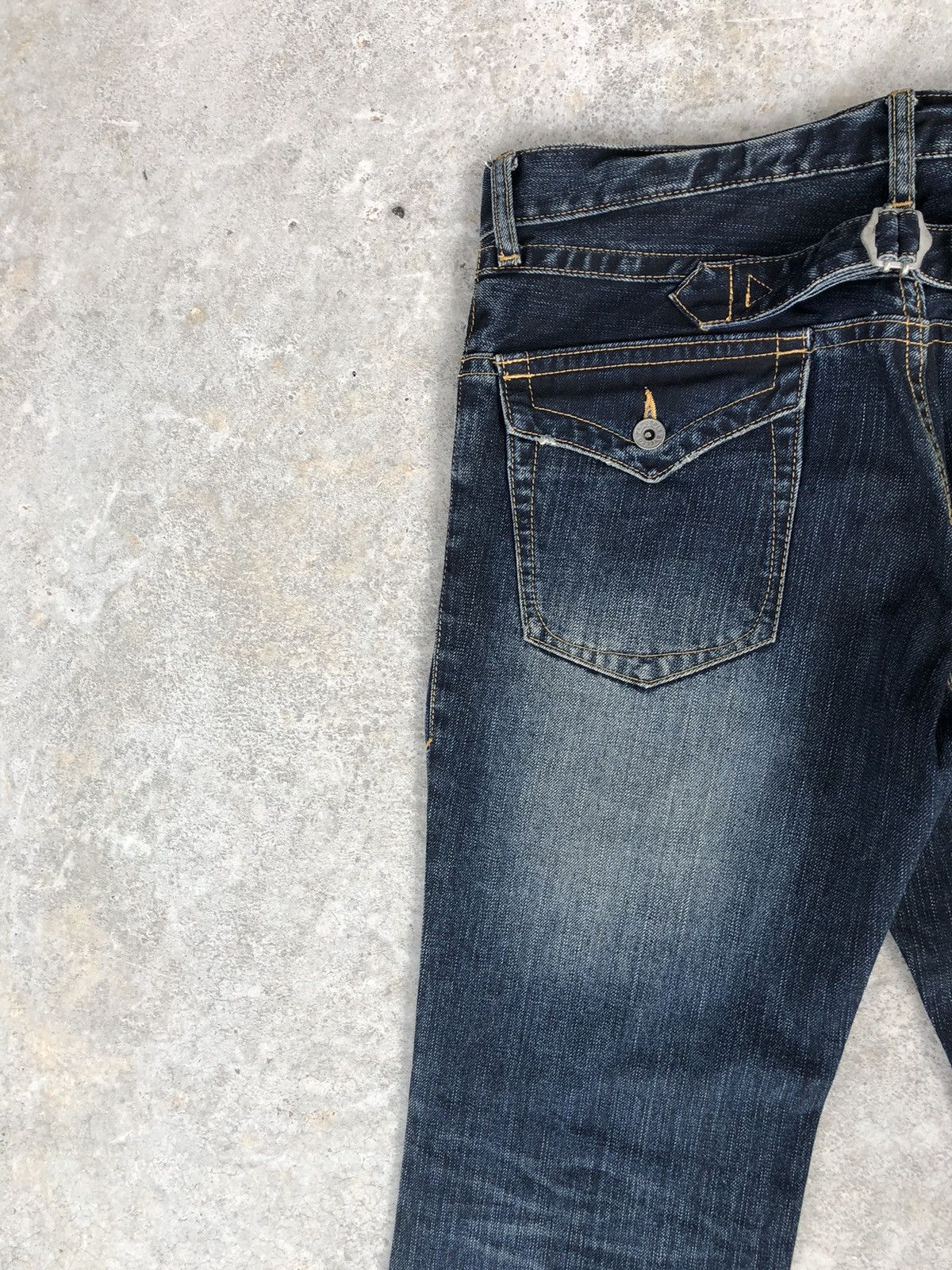 Who Decides War Japanese Purple&Yellow Flared Jeans Distressed Jeans Size US 32 / EU 48 - 9 Thumbnail