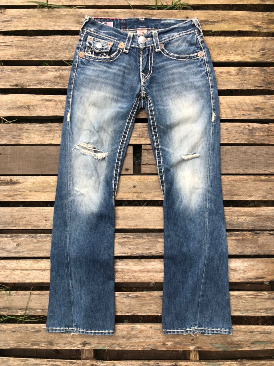 True Religion Vintage True Religion Bootcut Denim Jeans Distressed Size US 30 / EU 46 - 2 Thumbnail