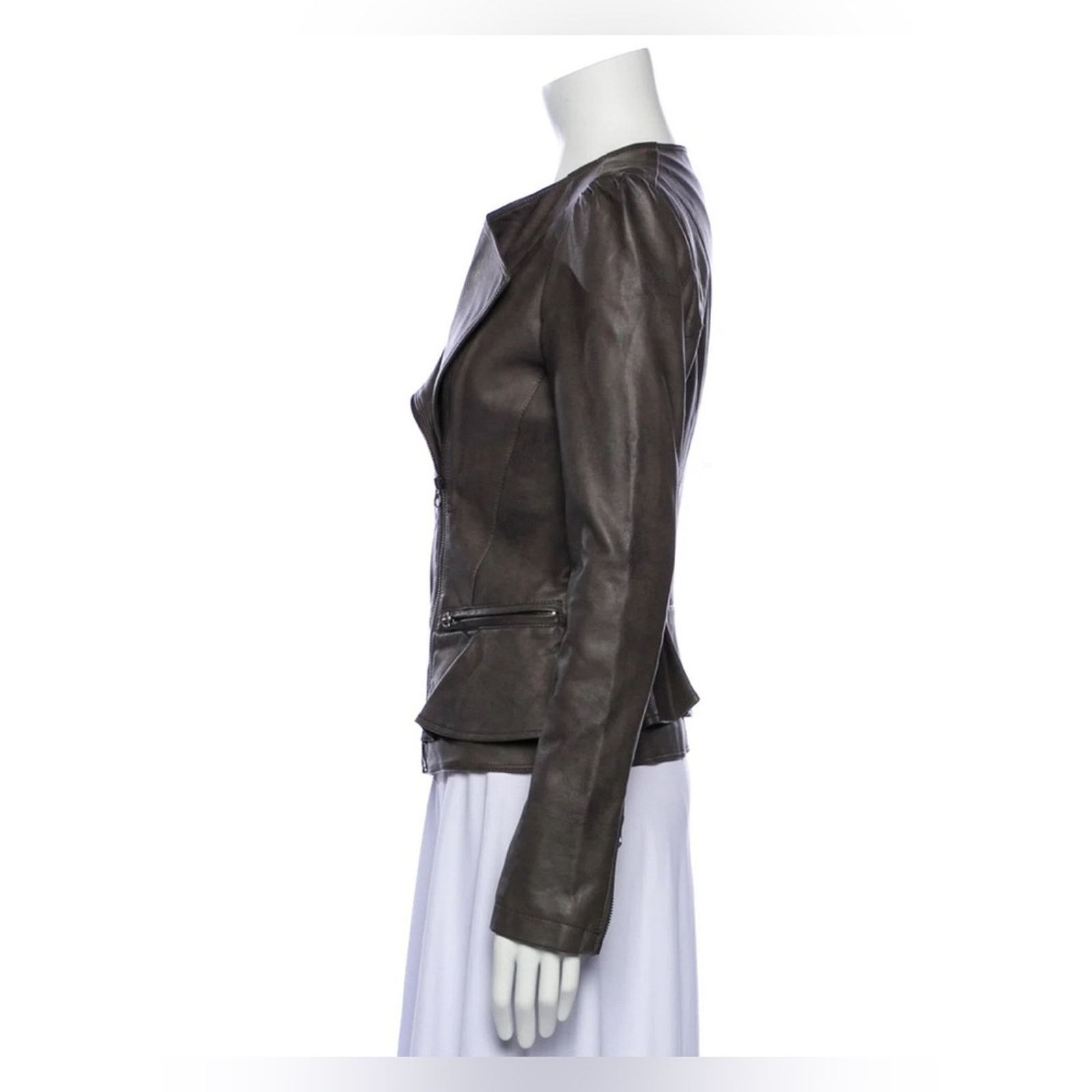 Neiman Marcus NEIMAN MARCUS CUSP Faux Leather Moto Biker Jacket Women Sz M Size M / US 6-8 / IT 42-44 - 9 Thumbnail