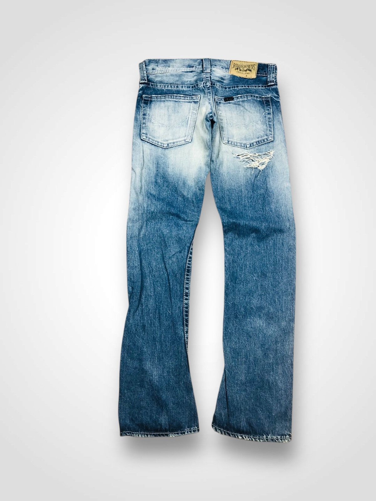 Japanese Brand Rodeo Crowns Distressed Jeans (33) Size 32" / US 10 / IT 46 - 2 Thumbnail