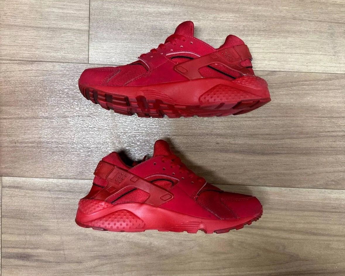 Nike Nike Huarache Run Low Triple Red Size US 7 / EU 40 - 3 Thumbnail