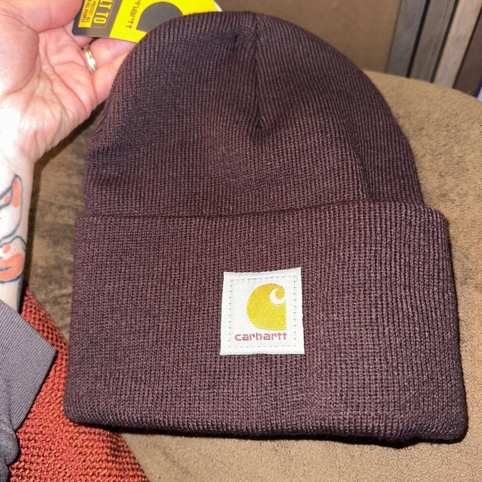 Carhartt Carhartt Men's Knit Cuffed Beanie Blackberry New Size M / US 6-8 / IT 42-44 - 2 Thumbnail