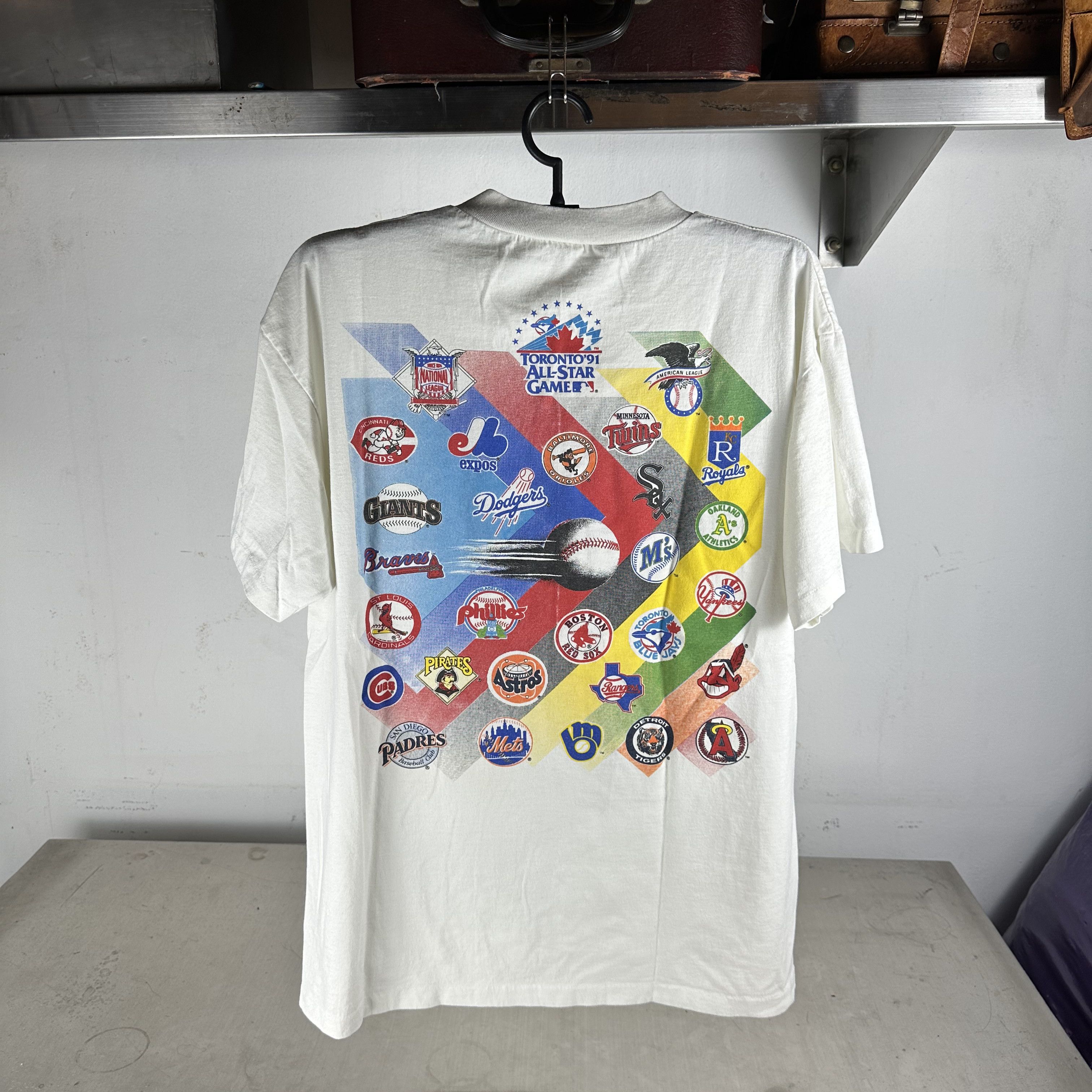Vintage 1991 MLB Toronto All-star Game Bulletin Athletic T-shirt Size US XL / EU 56 / 4 - 3 Thumbnail