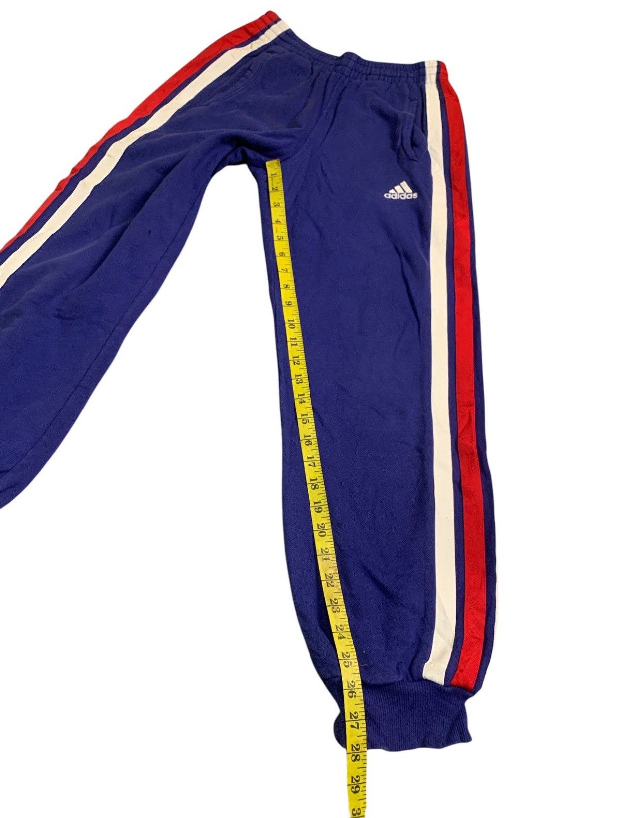 Adidas Rare Design Vintage Adidas France Stripe Jogger Pants Size US 26 / EU 42 - 13 Thumbnail