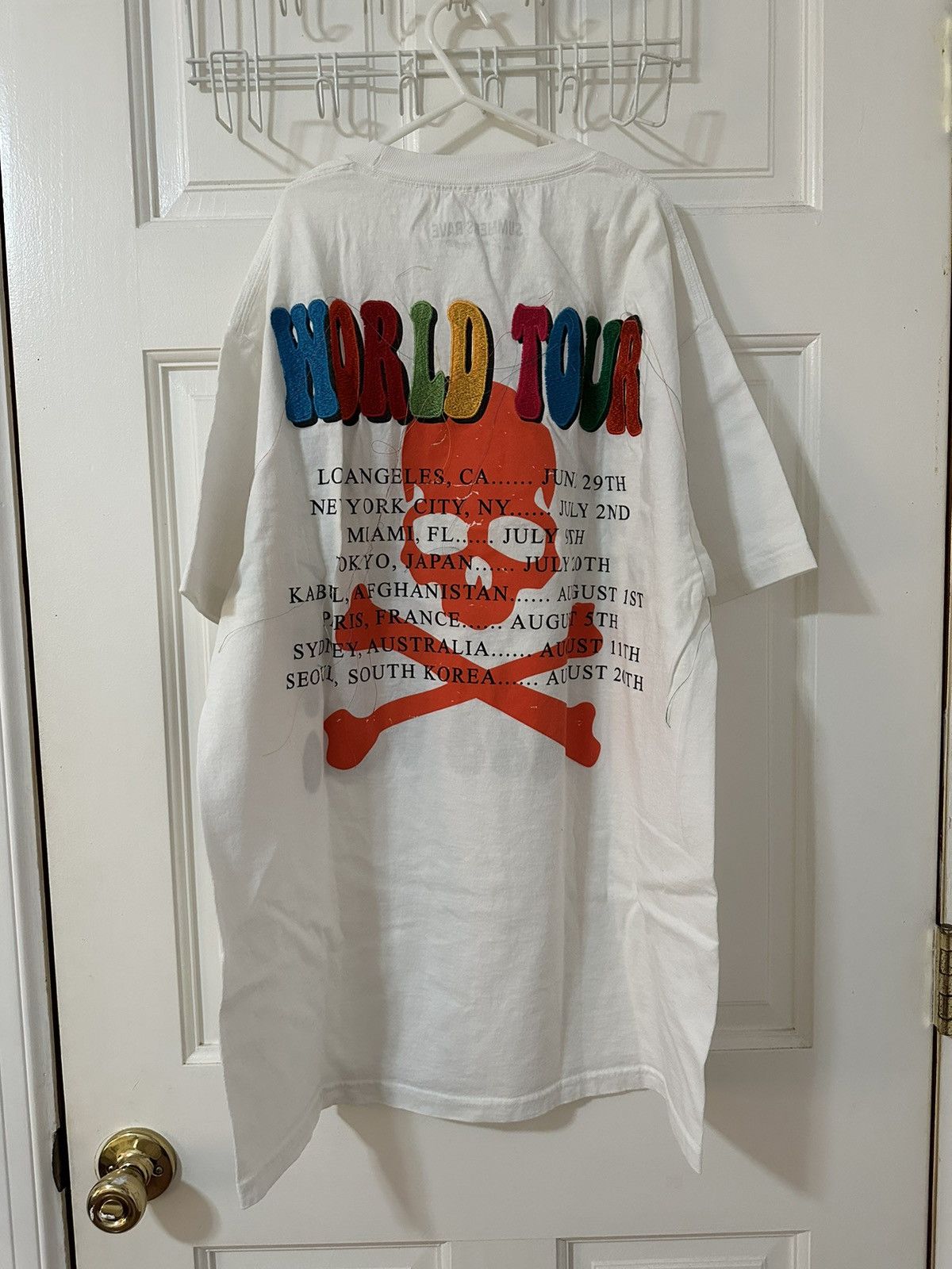 image of Kam Vercetti Summer Rave World Tour Shirt in White, Men's (Size Large)