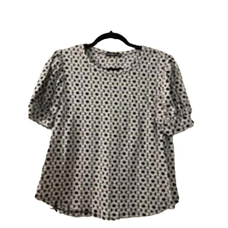Designer Kim & Cami Black & White Floral Print Puff Sleeve SZ Medium Size M / US 6-8 / IT 42-44 - 1 Thumbnail