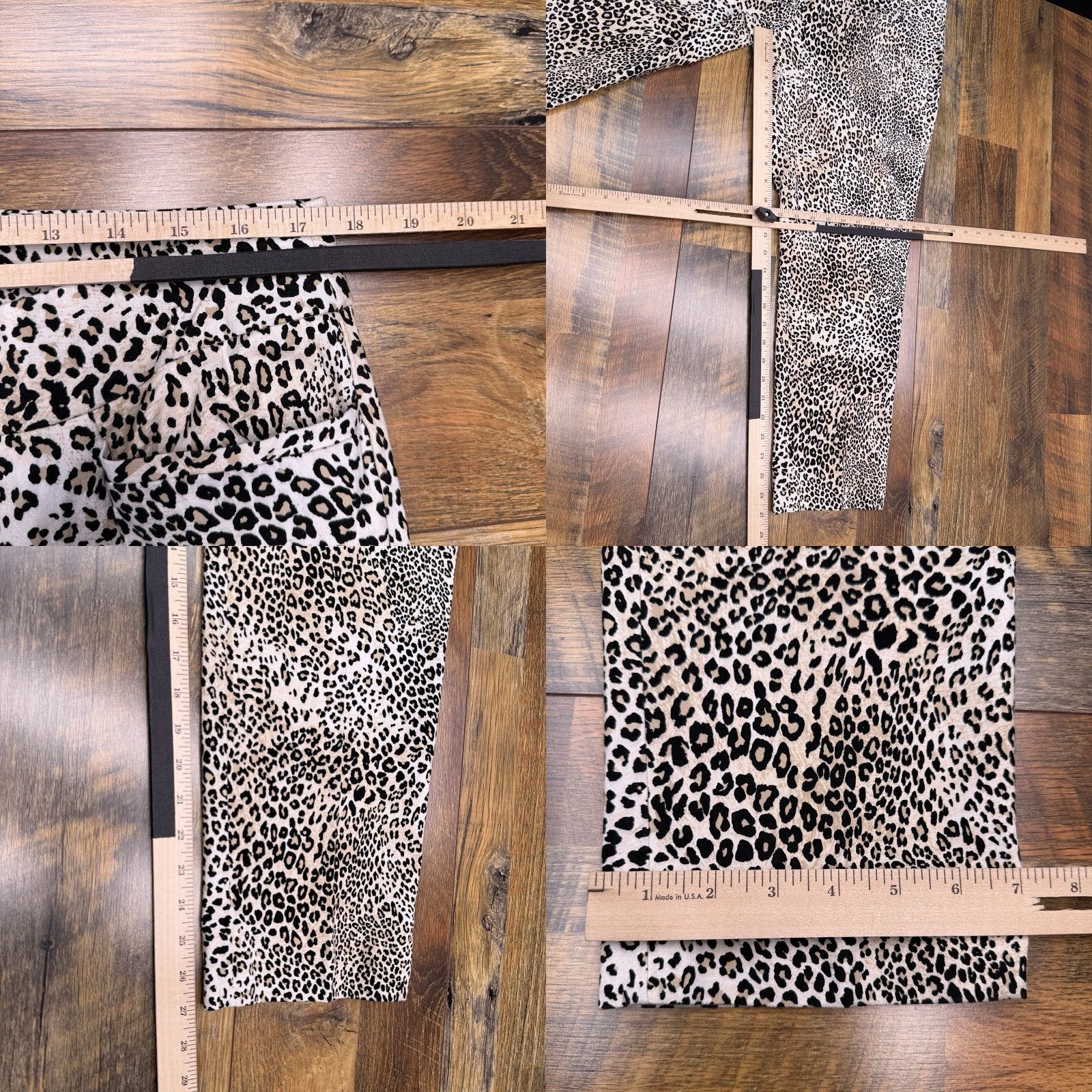 Vintage Chicos Pants Ankle Women 3R Leopard High Rise Stretch Brown Regular Inseam 27 Fall Spring Summer Winter City Straight High Rise Stretch Size 26" / US 2 / IT 38 - 8 Thumbnail