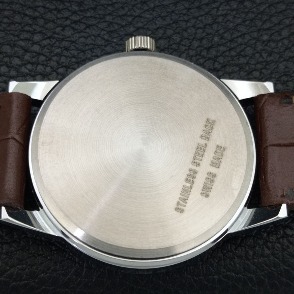 Other VINTAGE MONTINE HAND-WINDING SWISS MENS SILVER WATCH a444153 Size 38 - 8 Thumbnail