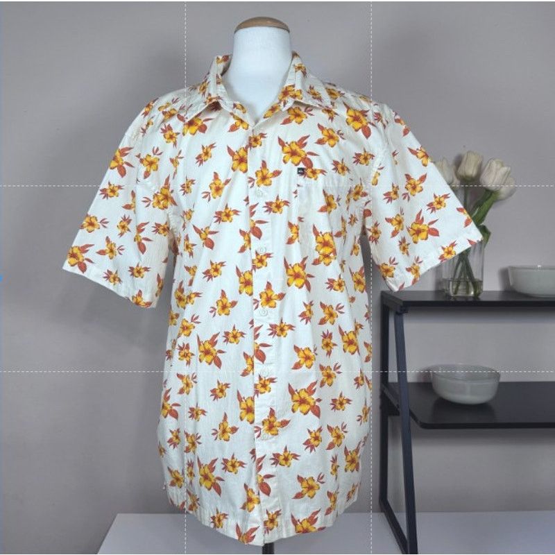 Quicksilver Quiksilver 100% Cotton Hawaii State Tribute Hawaiian Shirt Size US XL / EU 56 / 4 - 1 Thumbnail
