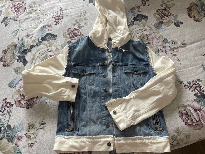 Balmain Balmain Blue White Denim Jacket Size US M / EU 48-50 / 2 - 1 Thumbnail
