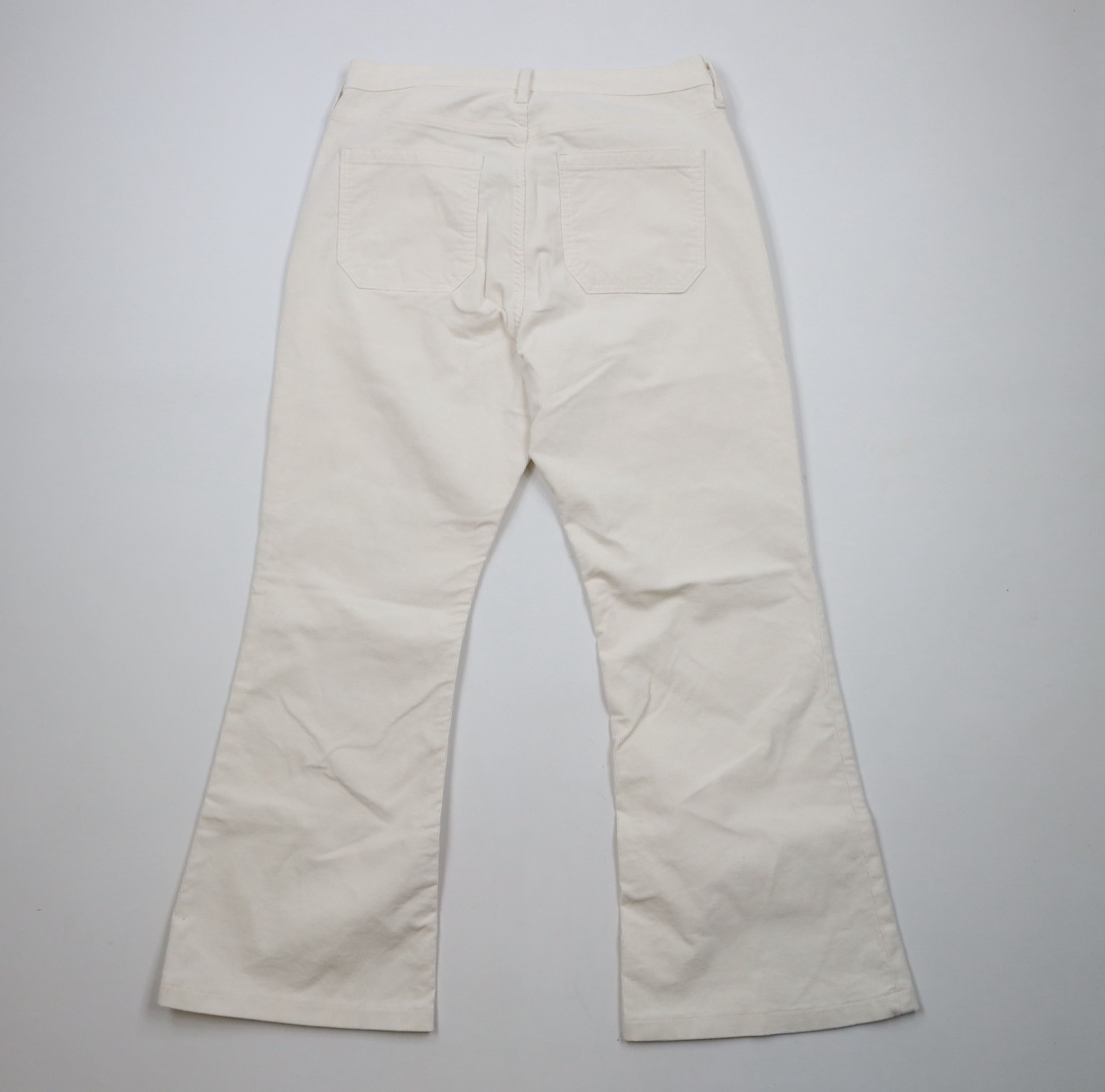 Gap × Vintage Vintage Y2K Gap Flare High Rise Corduroy Chino Pants Cream Size 32" / US 10 / IT 46 - 10 Thumbnail