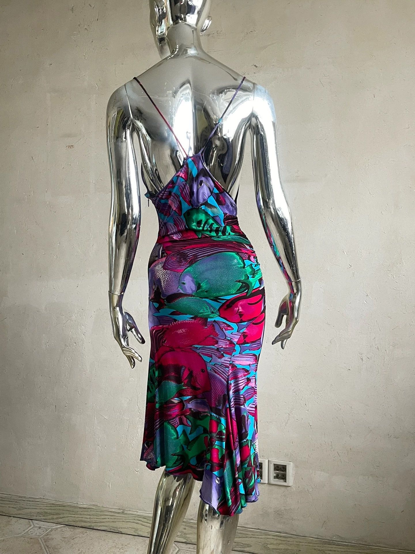 Versus VERSUS Vintage Tropical Fish Strapless Dress Size M / US 6-8 / IT 42-44 - 2 Thumbnail