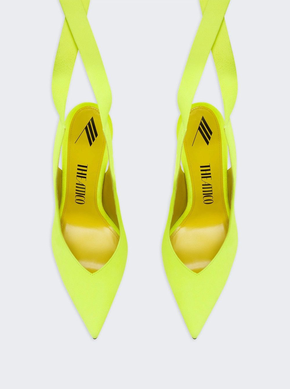 The Attico o1mle0526 Venus Ribbon Slingback Sandals 105mm in Yellow Size US 7.5 / IT 37.5 - 3 Thumbnail
