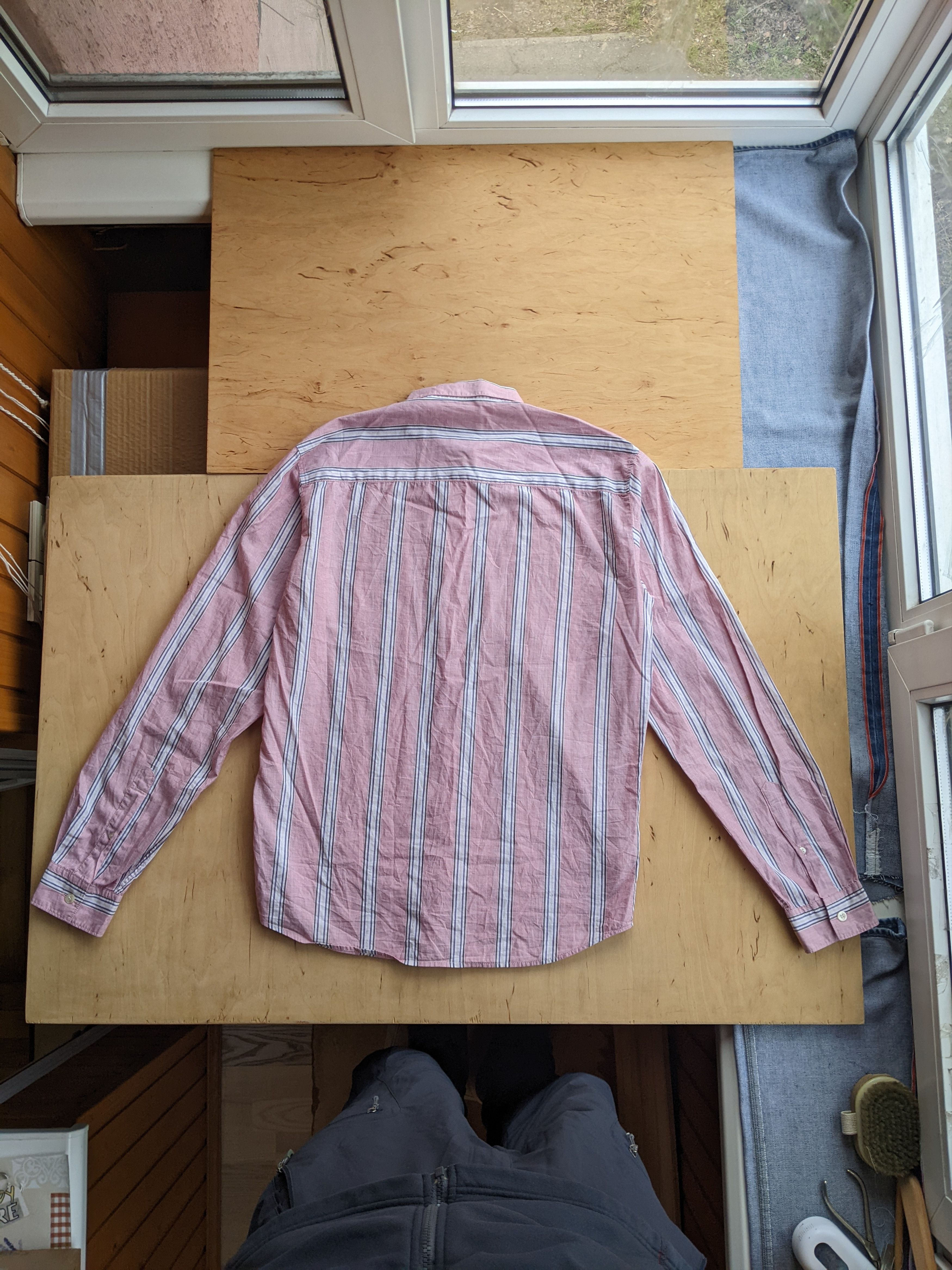 Hugo × Hugo Boss Hugo Boss Stripe Pink Longsleeve Cotton Shirt Size M Elvi Size US M / EU 48-50 / 2 - 4 Thumbnail