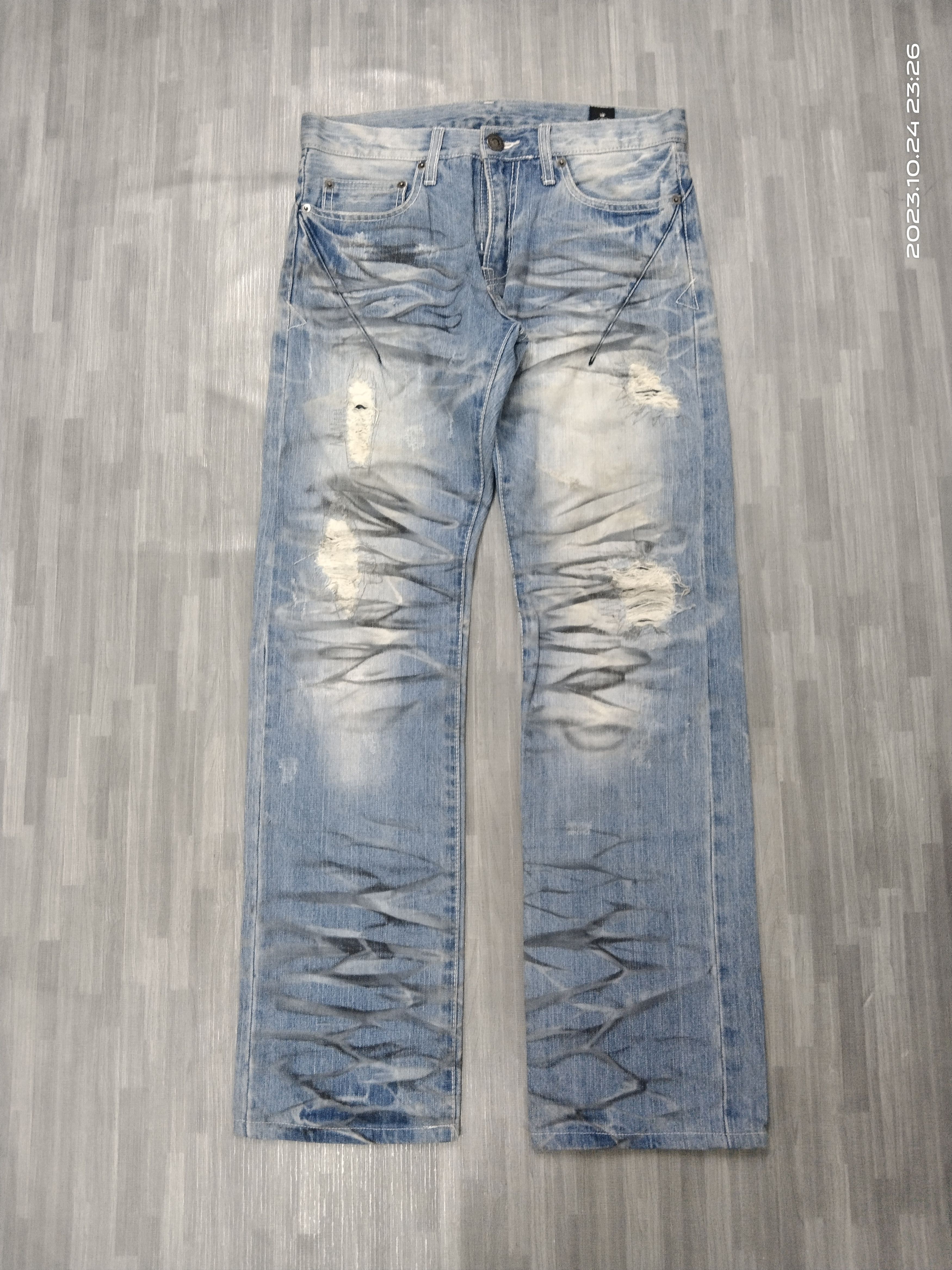 semanticdesign SiCK DISTRESSED SEMANTIC DESIGN DENIM PANTS Size US 30 / EU 46 - 2 Thumbnail