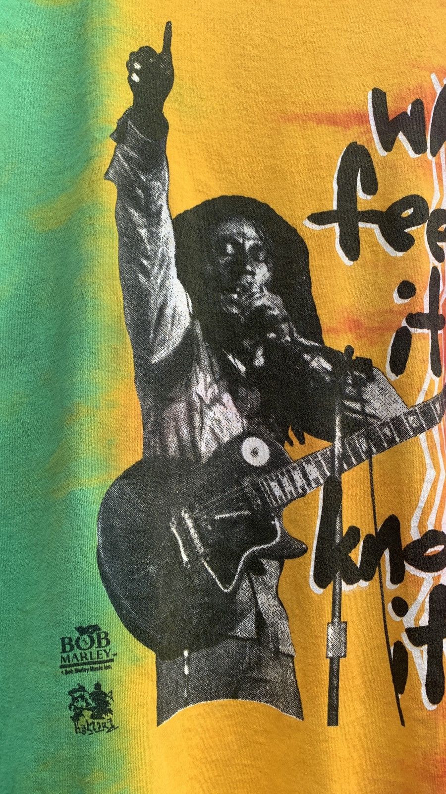 Band Tees 90s Bob Marley Single Stitch Rasta Tie Dye T Shirt Size US XL / EU 56 / 4 - 2 Thumbnail