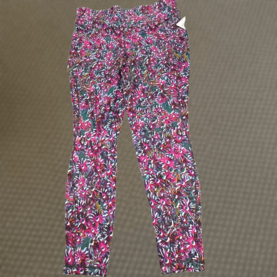 Lululemon Lululemon Base Pace HR Tight Leggings Women 14W Ankle Floral Fleece 28in Inseam Multicolor Running Gym Training Activewear Womens Size 36" / US 14 / IT 50 - 1 Thumbnail