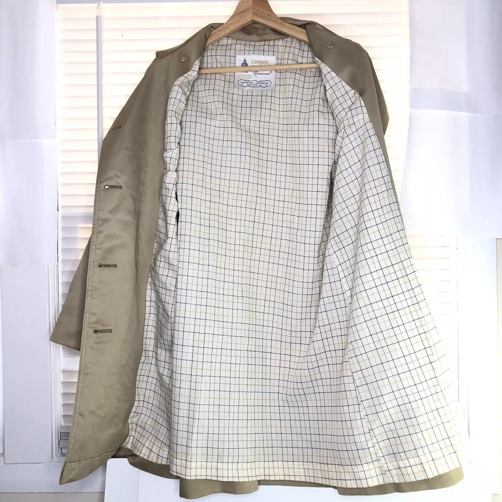 London Fog Women Trench Coat Sz 8 Beige Tan Weatherwear Single Breast Size M / US 6-8 / IT 42-44 - 13 Thumbnail