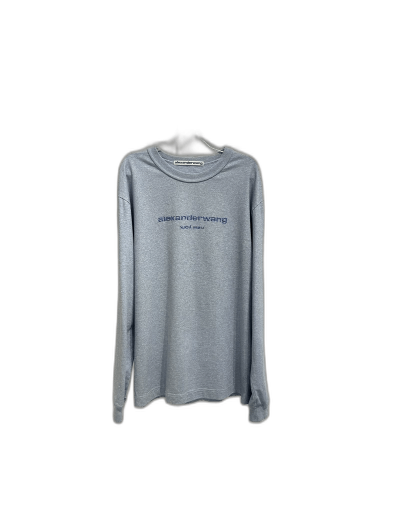Alexander Wang Alexander Wang Peacock Blue Logo Sweatshirt Size US M / EU 48-50 / 2 - 1 Thumbnail
