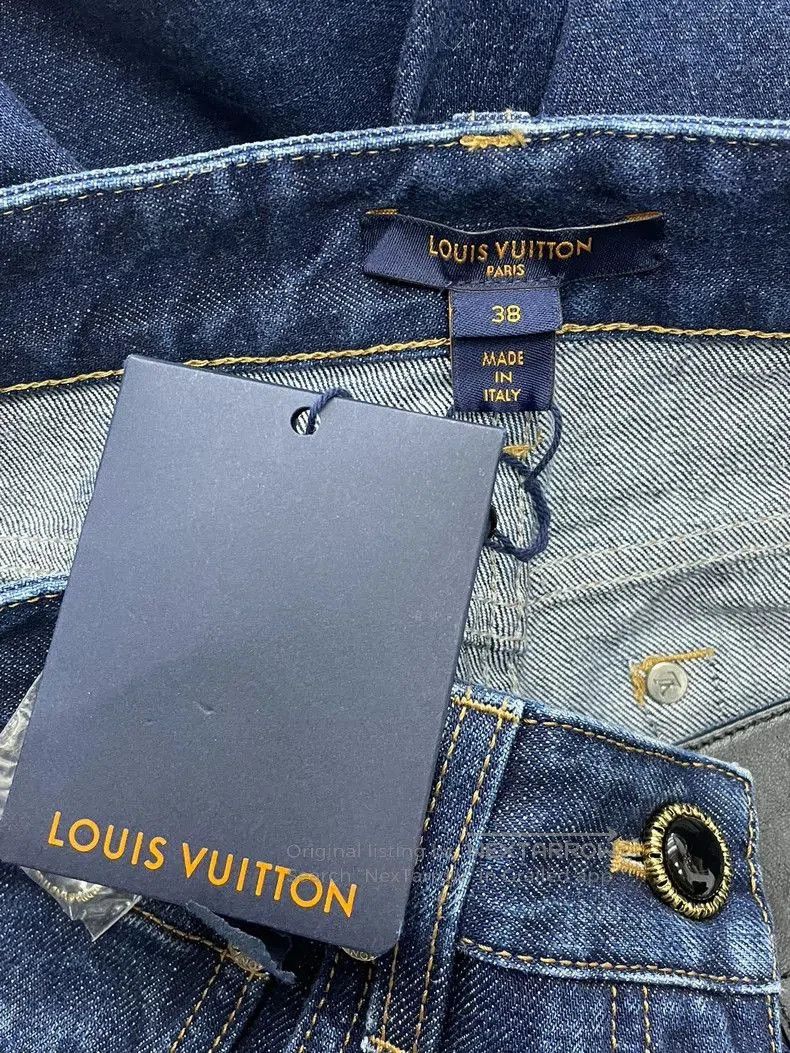Louis Vuitton Louis Vuitton Blue Monogram Denim Jeans. Size US 38 / EU 54 - 4 Thumbnail