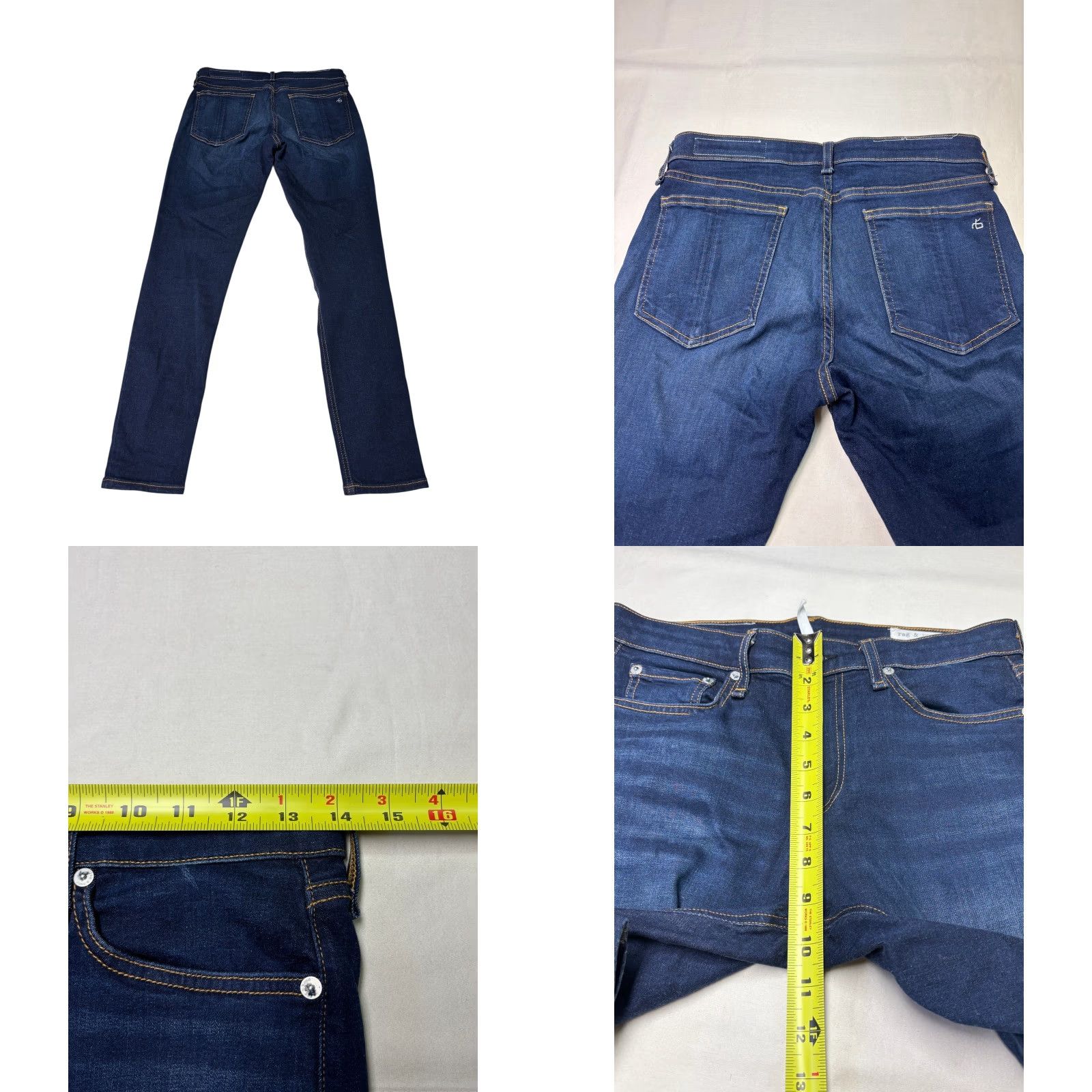 Rag & Bone Rag & Bone Cate Mid-Rise Ankle Skinny Jeans Carmen Dark Wash 27x27 Women Blue Denim 5-Pocket Logo Stretch Slim Crop Spring Summer Fall Winter Size 27" / US 4 / IT 40 - 8 Thumbnail