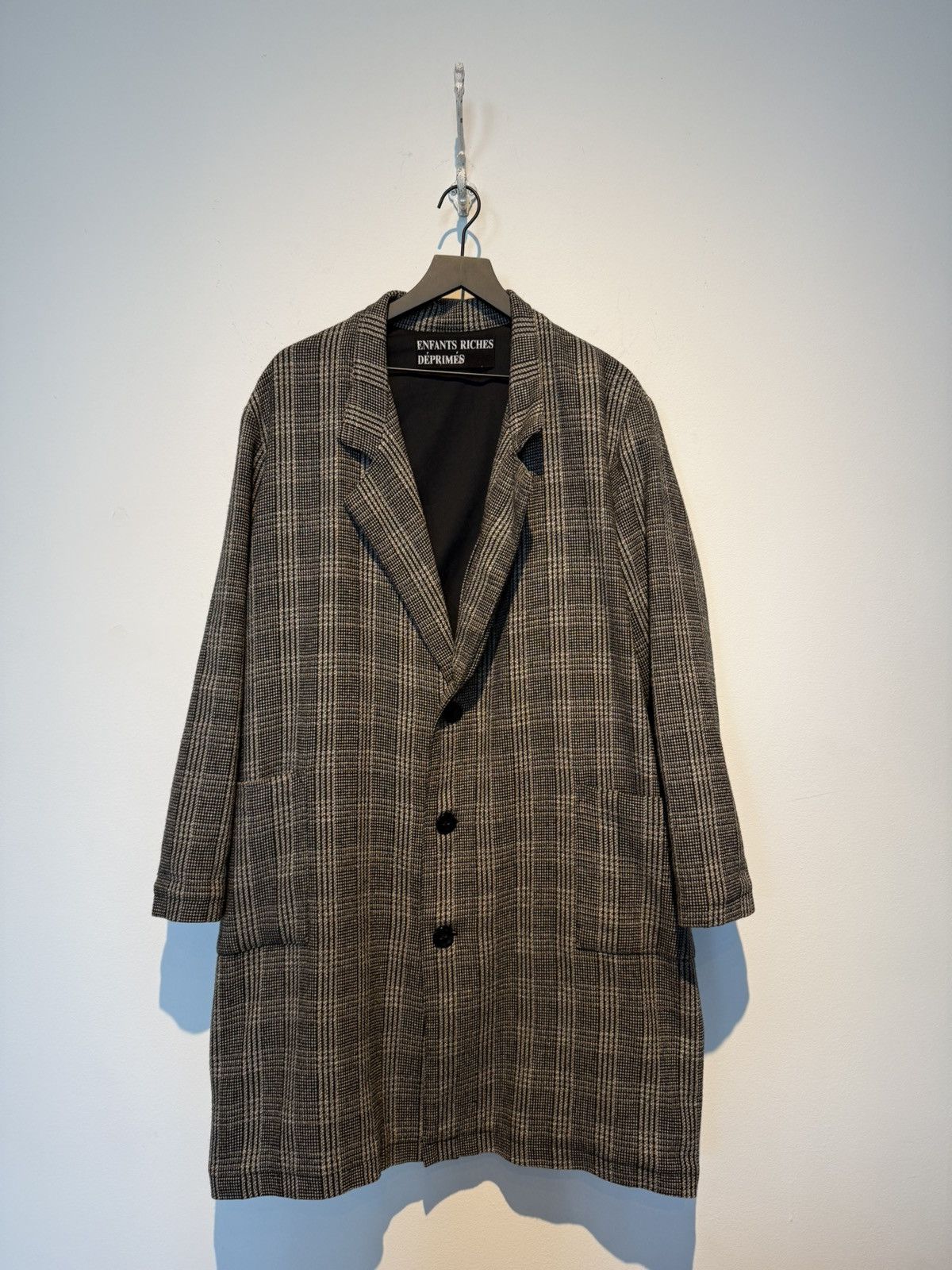 Enfants Riches Deprimes ERD Prozac Memories Checkered Printed Wool Coat Size US L / EU 52-54 / 3 - 1 Thumbnail