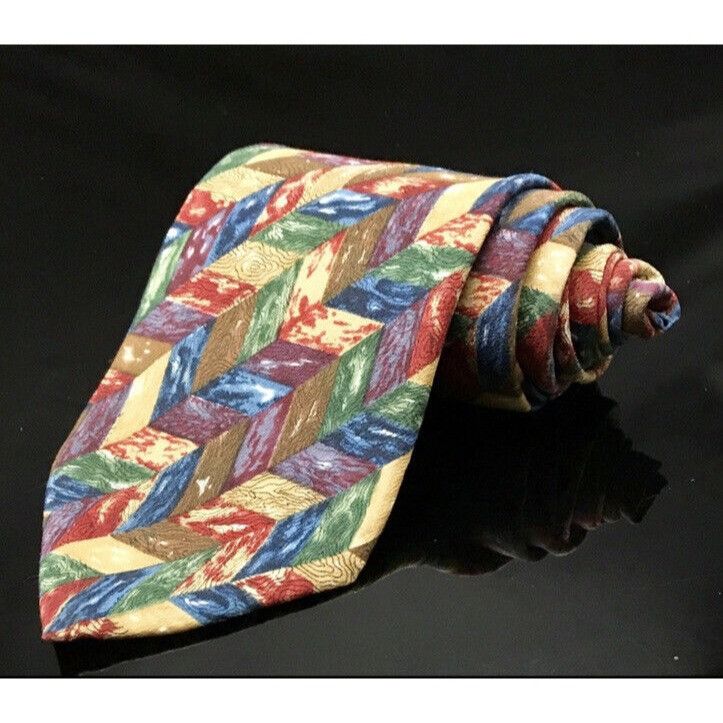 Arrow Structure Men's tie Patchwork Arrow in Fall / Autumn colors Size ONE SIZE - 1 Thumbnail