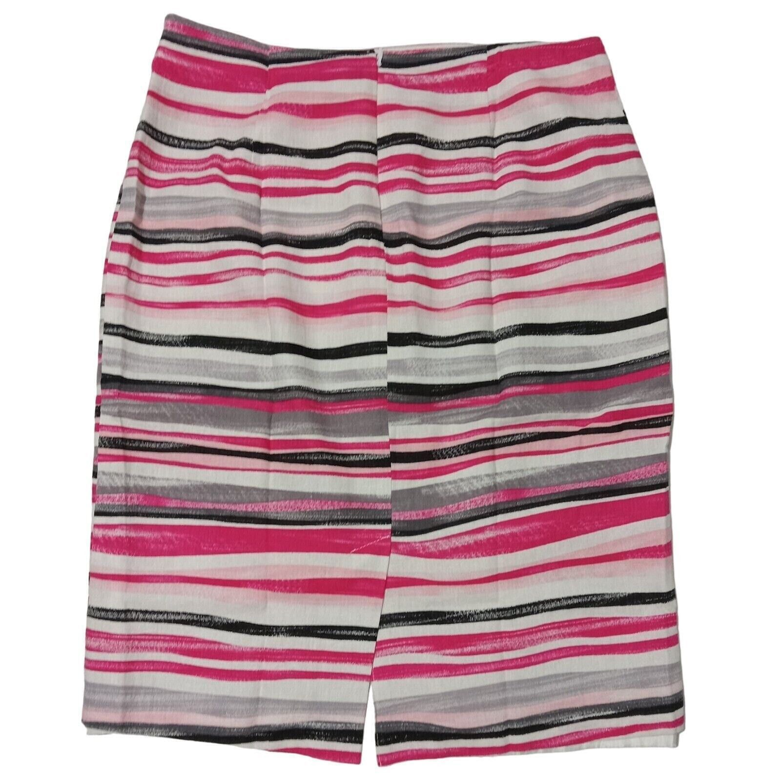 & Other Stories Cato Skirt 8 (32x23) Lined Pencil Striped Flat Front Slit Size 30" / US 8 / IT 44 - 2 Thumbnail