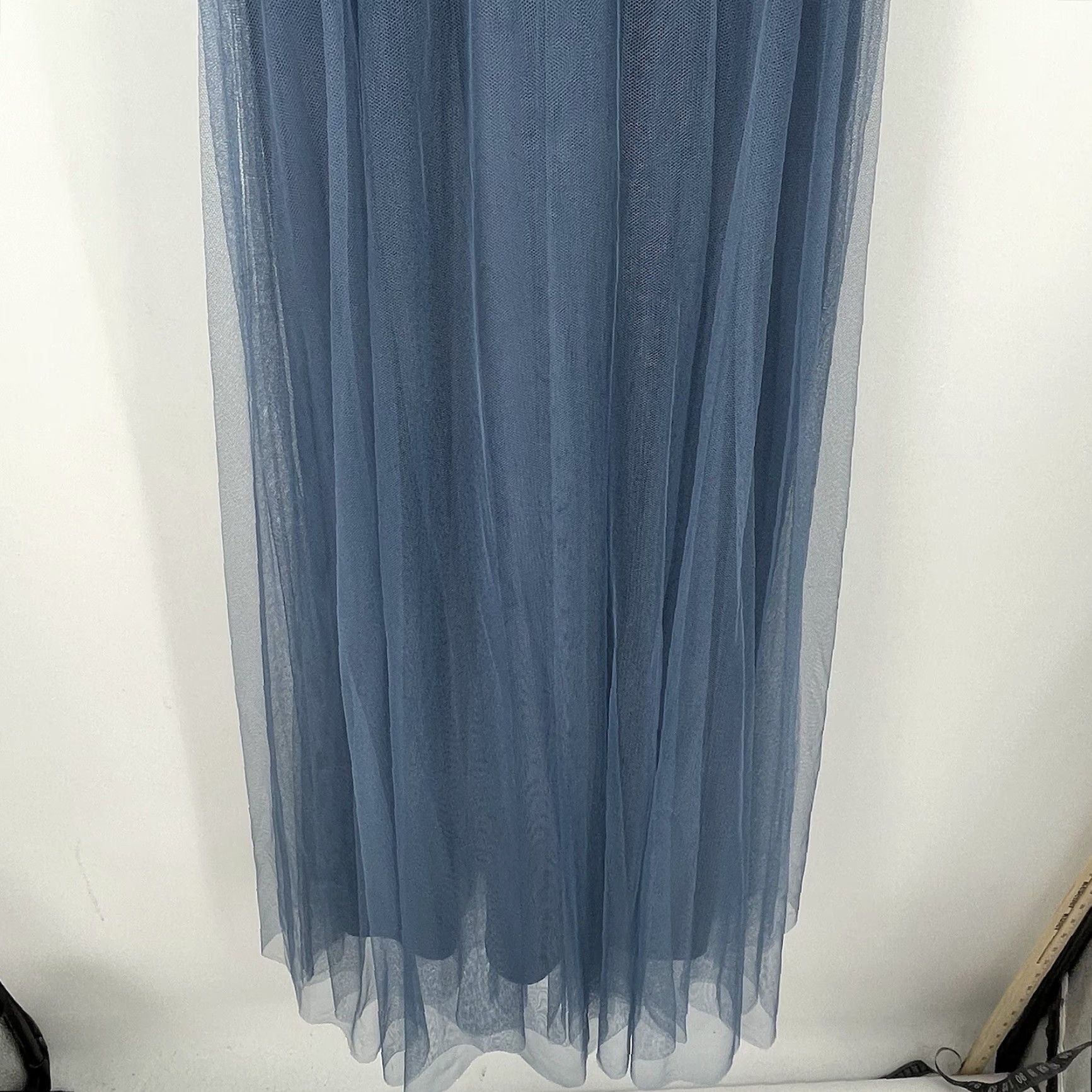 Vintage Revelry Dress Womens 0 Blue Thea Tulle Bridesmaids Wedding Back Zip Short Sleeve Dress Womens 0 Blue Thea Tulle Bridesmaids Wedding Size XS / US 0-2 / IT 36-38 - 5 Thumbnail