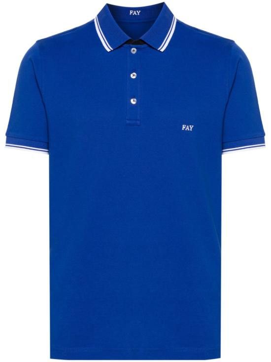 Fay FAY Men T-Shirts NPMB248140S TDWU802 Blue Size US XL / EU 56 / 4 - 1 Thumbnail