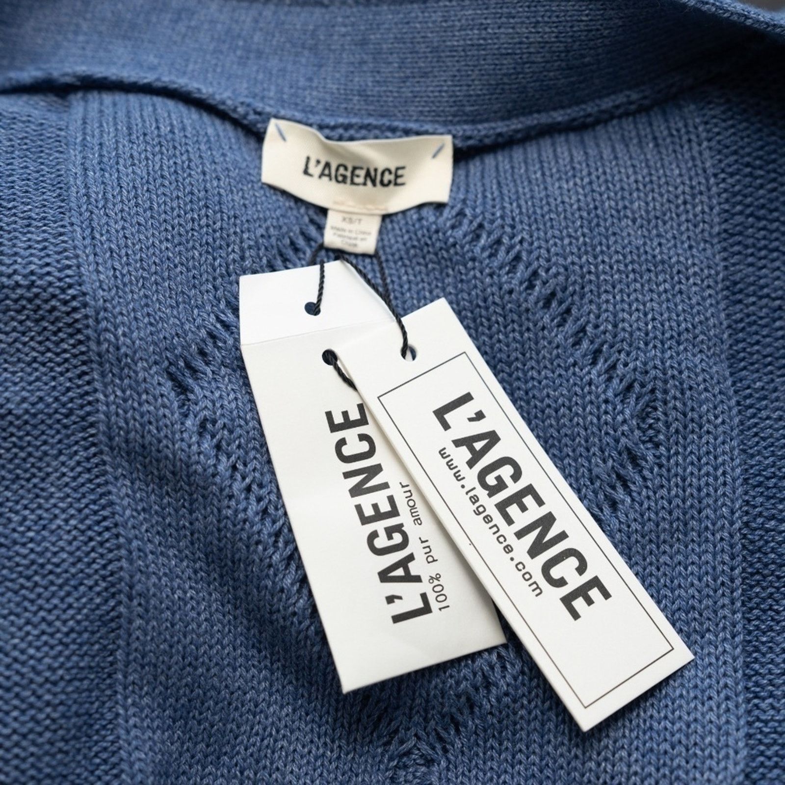 L'AGENCE L'agence. Mica Belted Cable Cardigan. Size XS / US 0-2 / IT 36-38 - 6 Thumbnail