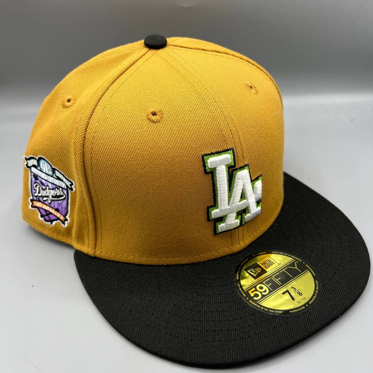 New Era Los Angeles LA Dodgers Hat Men 7 3/8 Brown Black MLB