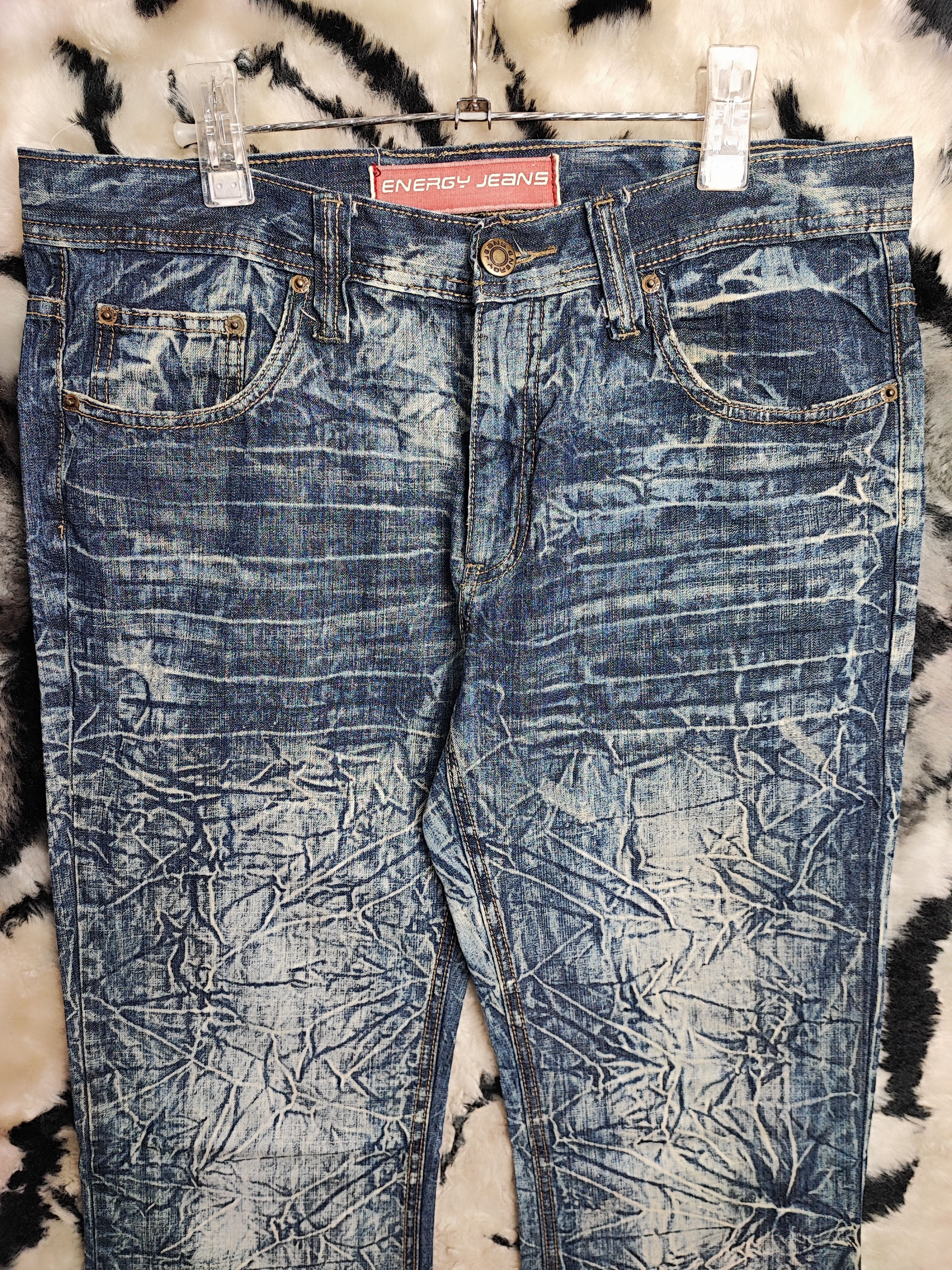 14th Addiction Vintage energy y2k bootcut baggy wide leg flare denim jeans Size US 35 - 3 Thumbnail
