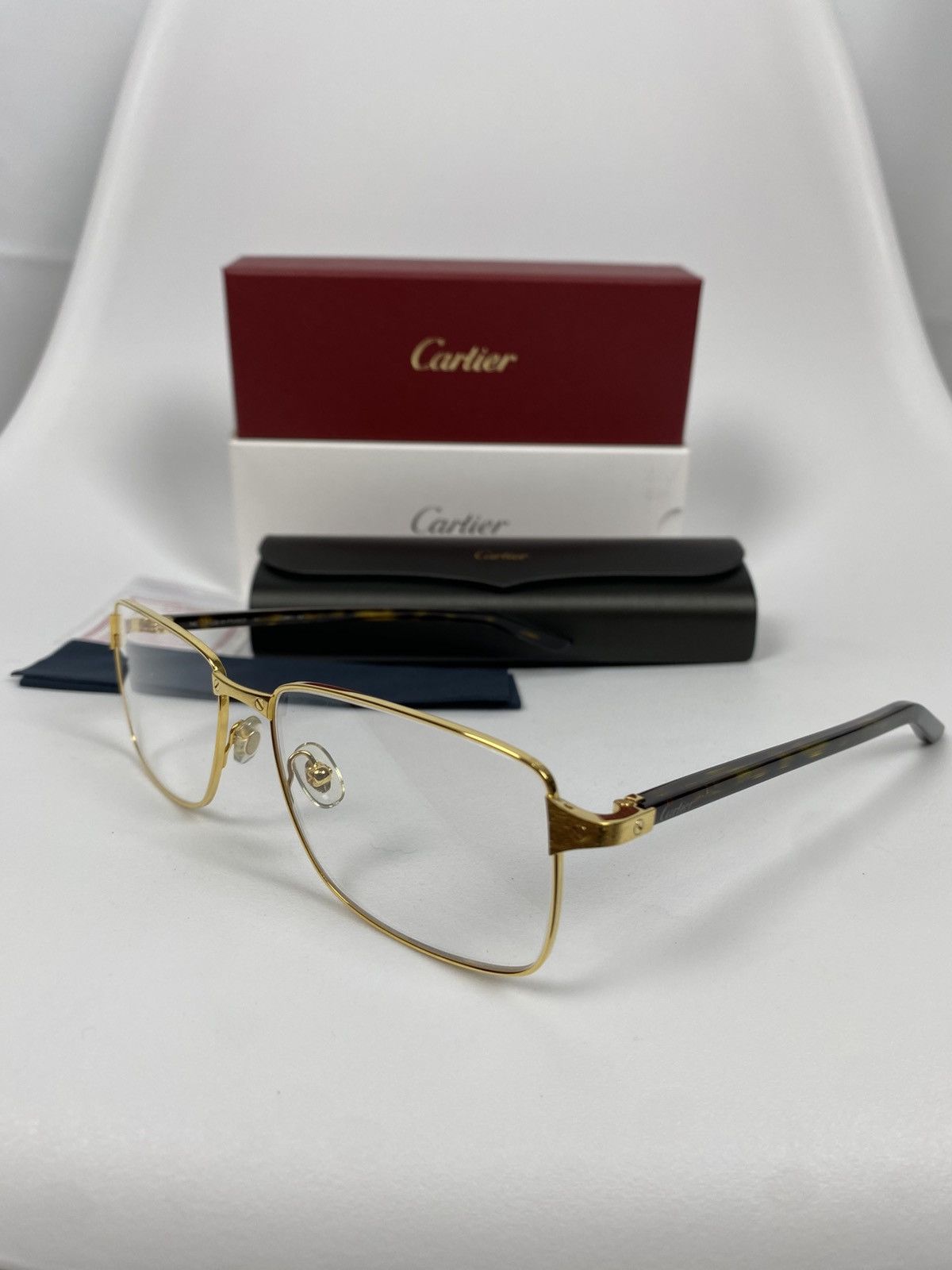 Cartier Ct0040o Gold Frame Glasses New One Size, Men's