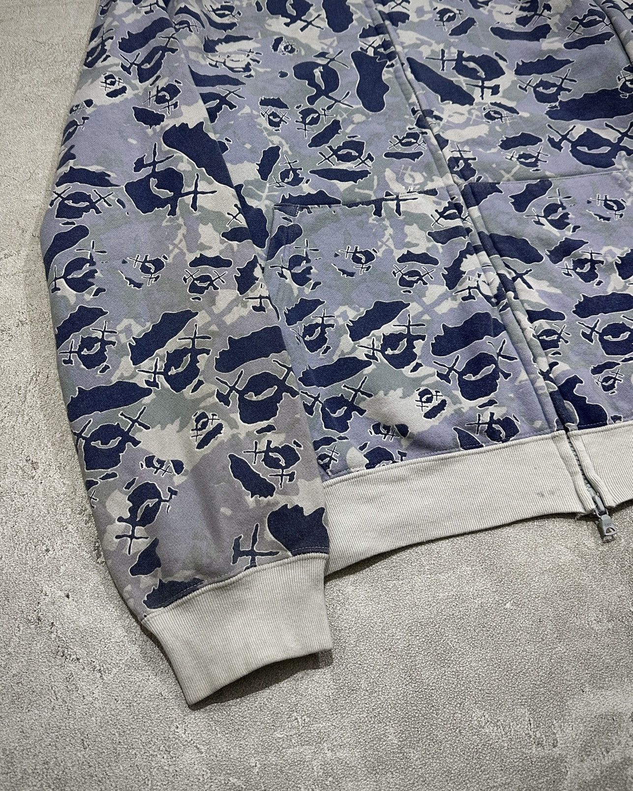 Bape Bape X Kaws Camo Full Zip Hoodie Size US XL / EU 56 / 4 - 4 Thumbnail