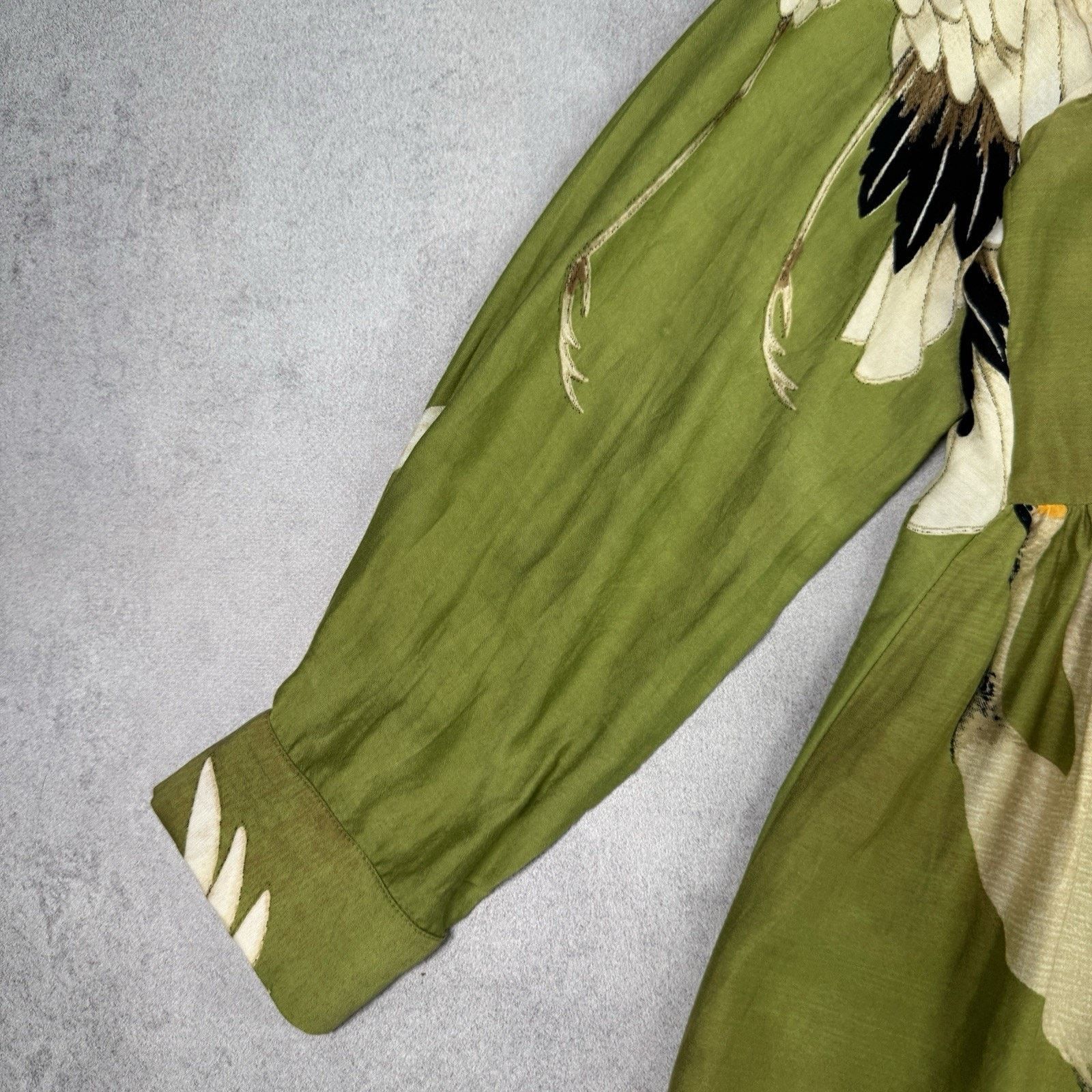 Vintage ONE HUNDRED STARS Stork Duster Coat in Green One Size Size ONE SIZE - 2 Thumbnail