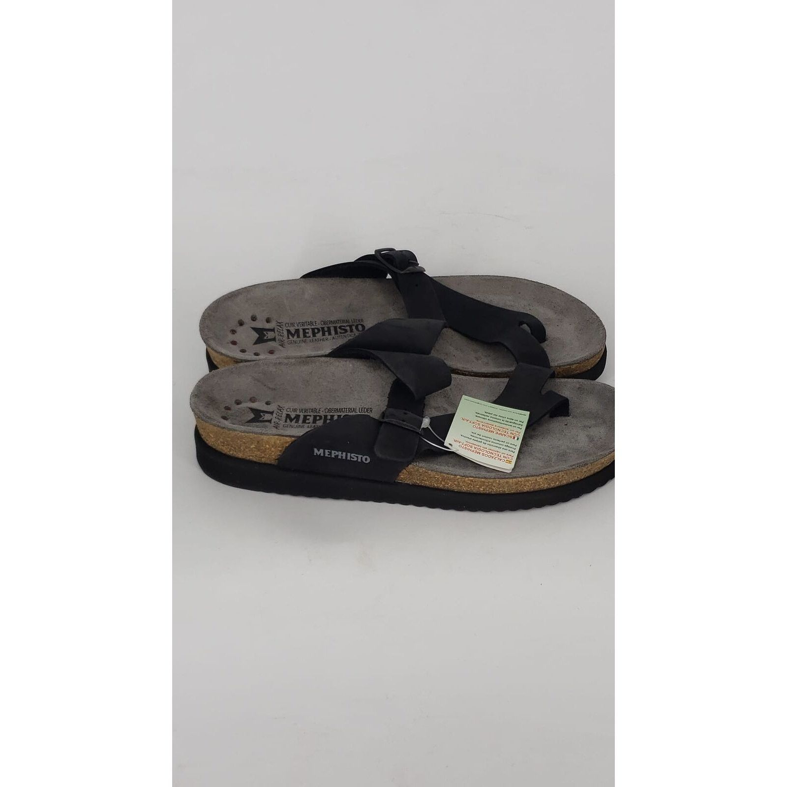 Mephisto MEPHISTO WOMEN HELEN FOOTBED SANDAL BLACK/GRAY Size 9.5B Size US 9.5 / IT 39.5 - 1 Thumbnail