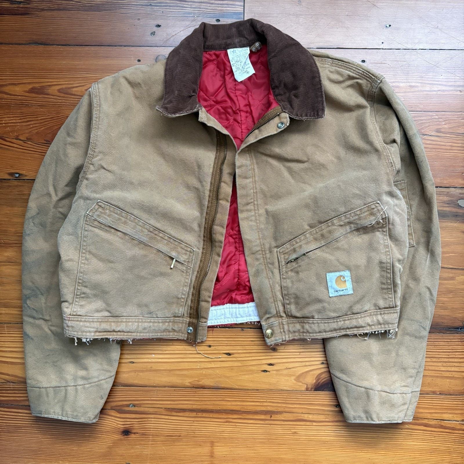 Carhartt × Vintage Vintage Carhartt Cropped Boxy Work Detroit Jacket Size L Size US L / EU 52-54 / 3 - 1 Thumbnail