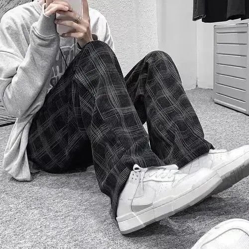 Other Corduroy Vintage Plaid Pants Men Streetwear Size US 36 / EU 52 - 3 Thumbnail