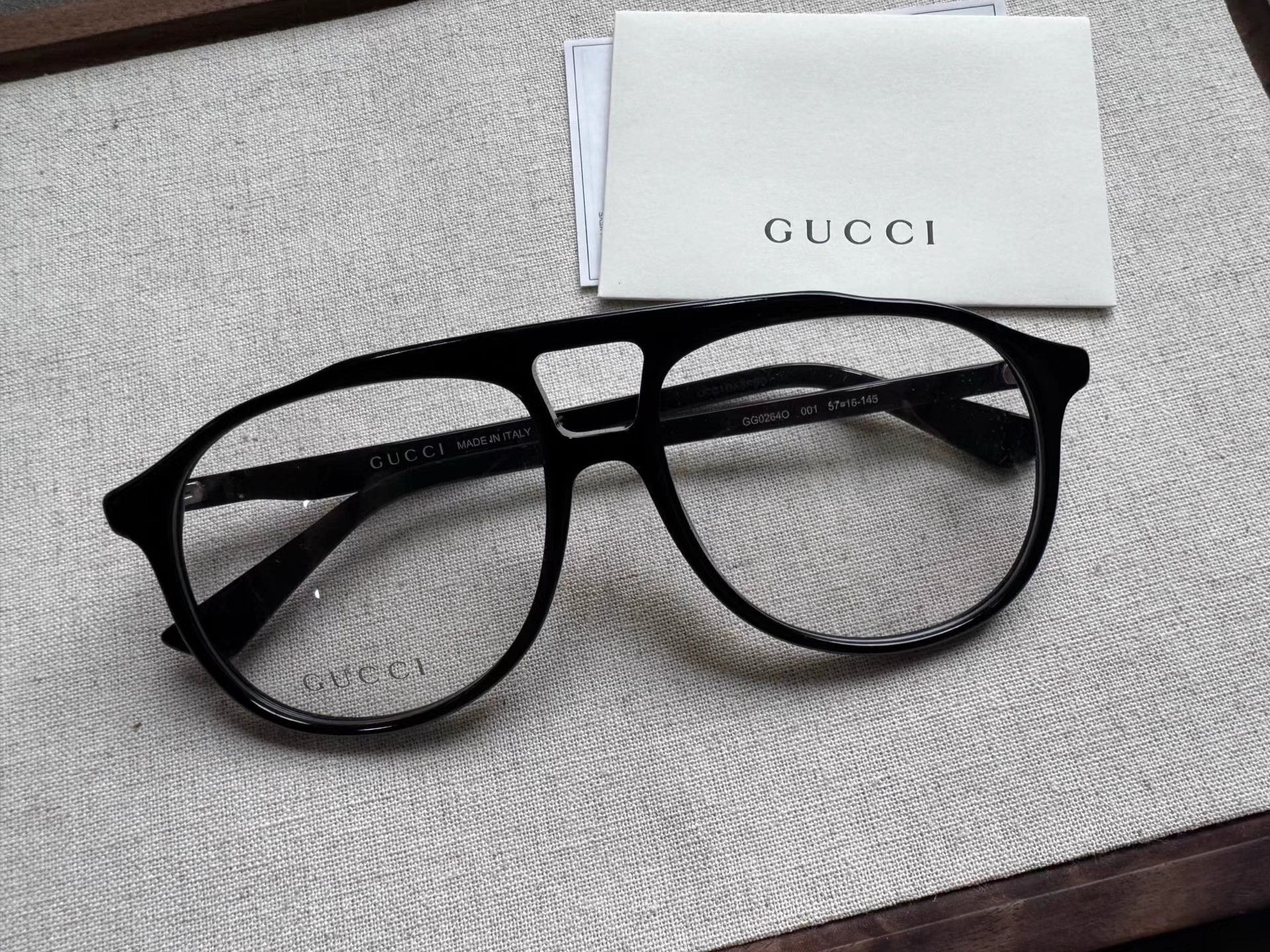 Gucci GUCCI Fashion Double-Bridge Lightweight Acetate Frame K2 Size ONE SIZE - 1 Thumbnail