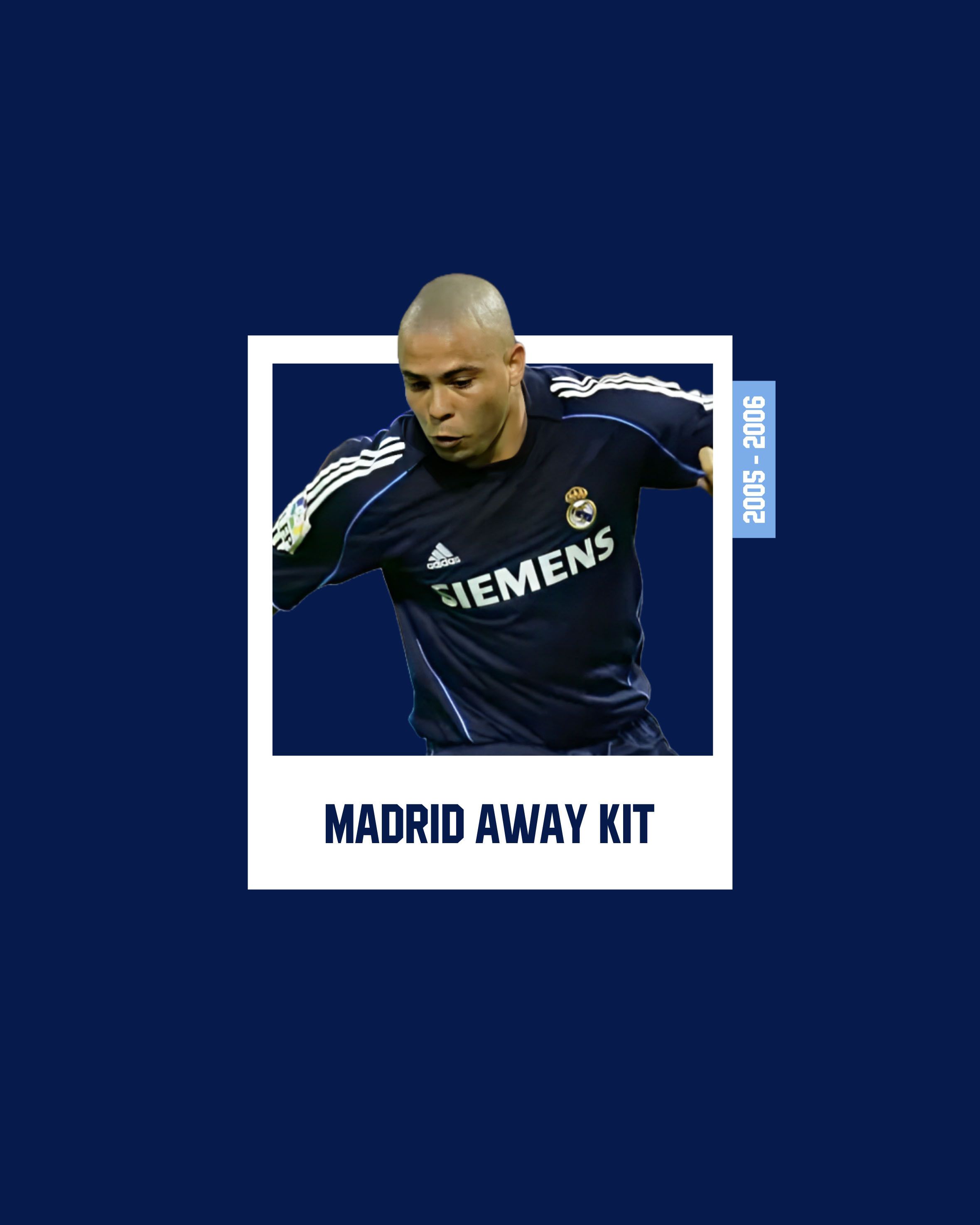 Adidas Real Madrid Away Kit 2005 2006 Size US L / EU 52-54 / 3 - 7 Thumbnail