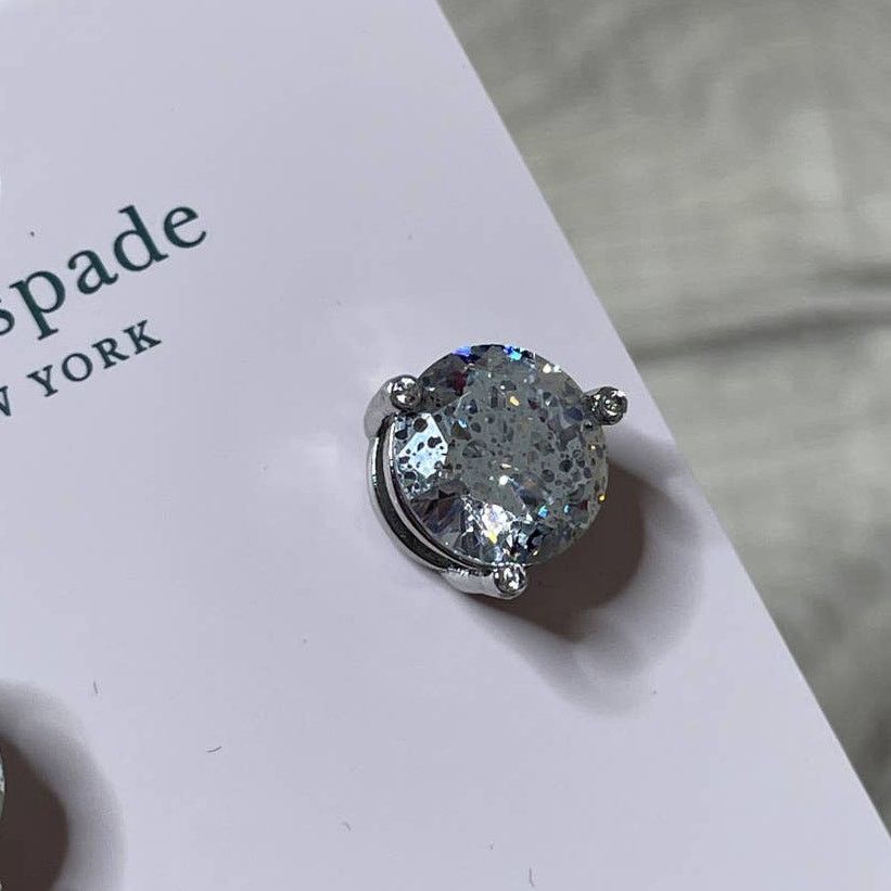 Kate Spade Kate Spade Rise and Shine Clear Stone Silver Patin Earrings Size ONE SIZE - 3 Thumbnail