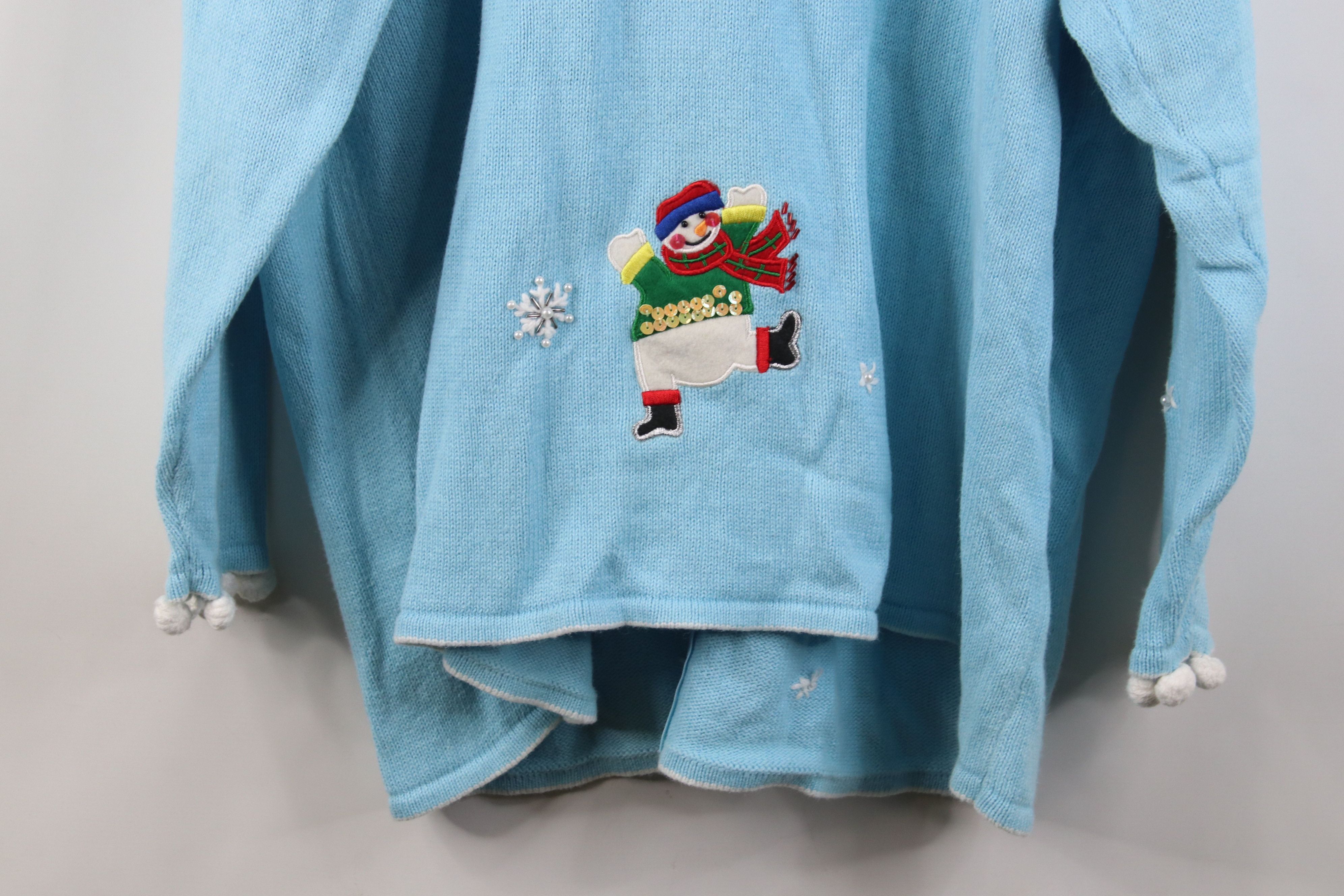 Vintage Vintage 90s Streetwear Christmas Snowman Snowflake Sweater Size XL / US 12-14 / IT 48-50 - 13 Thumbnail