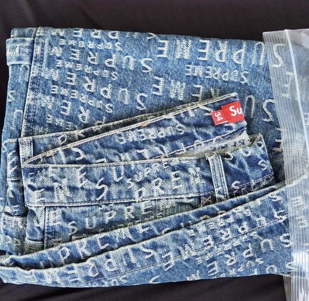 Supreme SUPREME Warp Jacquard denim painter shorts | Grailed