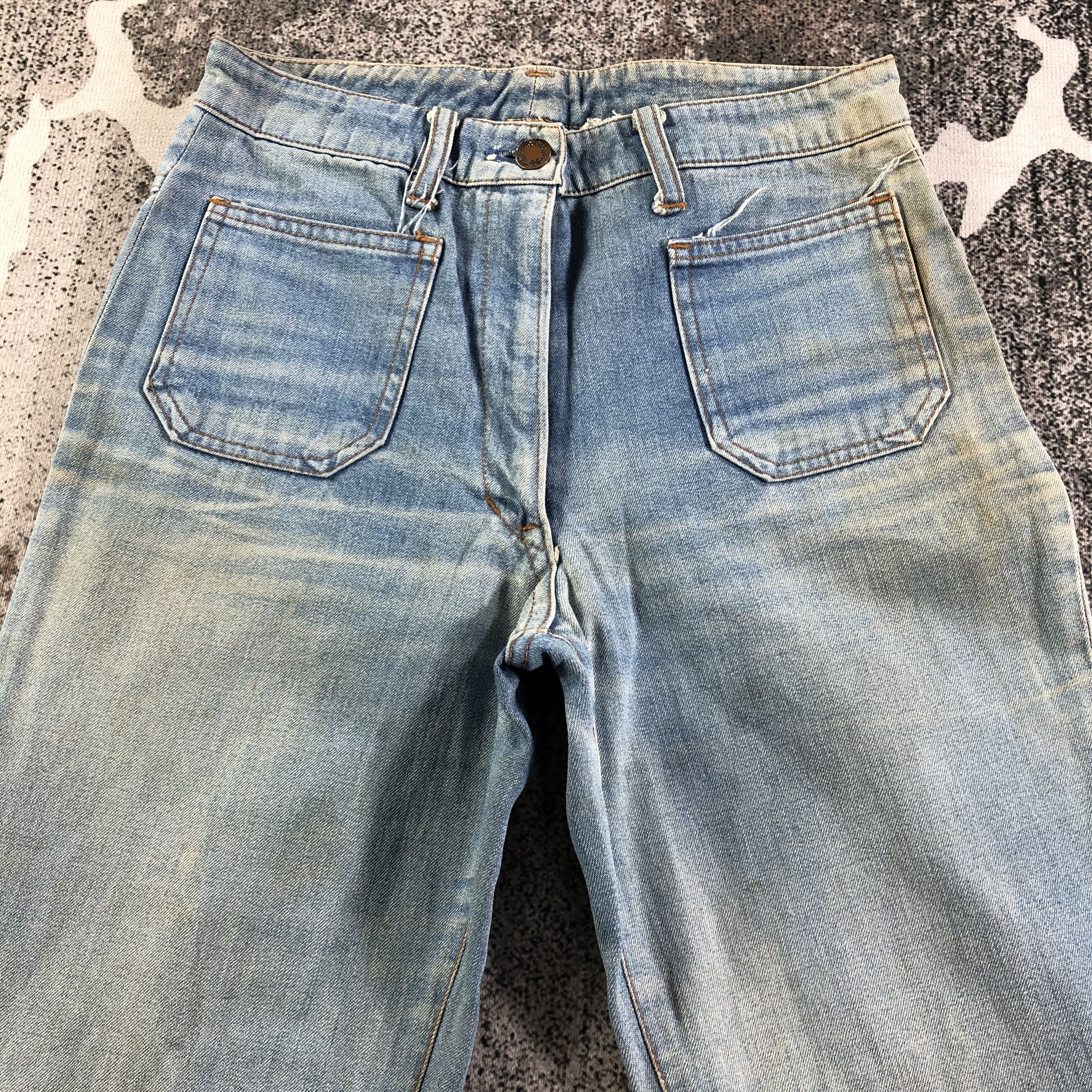 Japanese Brand Vintage Japanese Bush Pants Bell Bottom Jeans Flare Denim Size US 26 / EU 42 - 3 Thumbnail