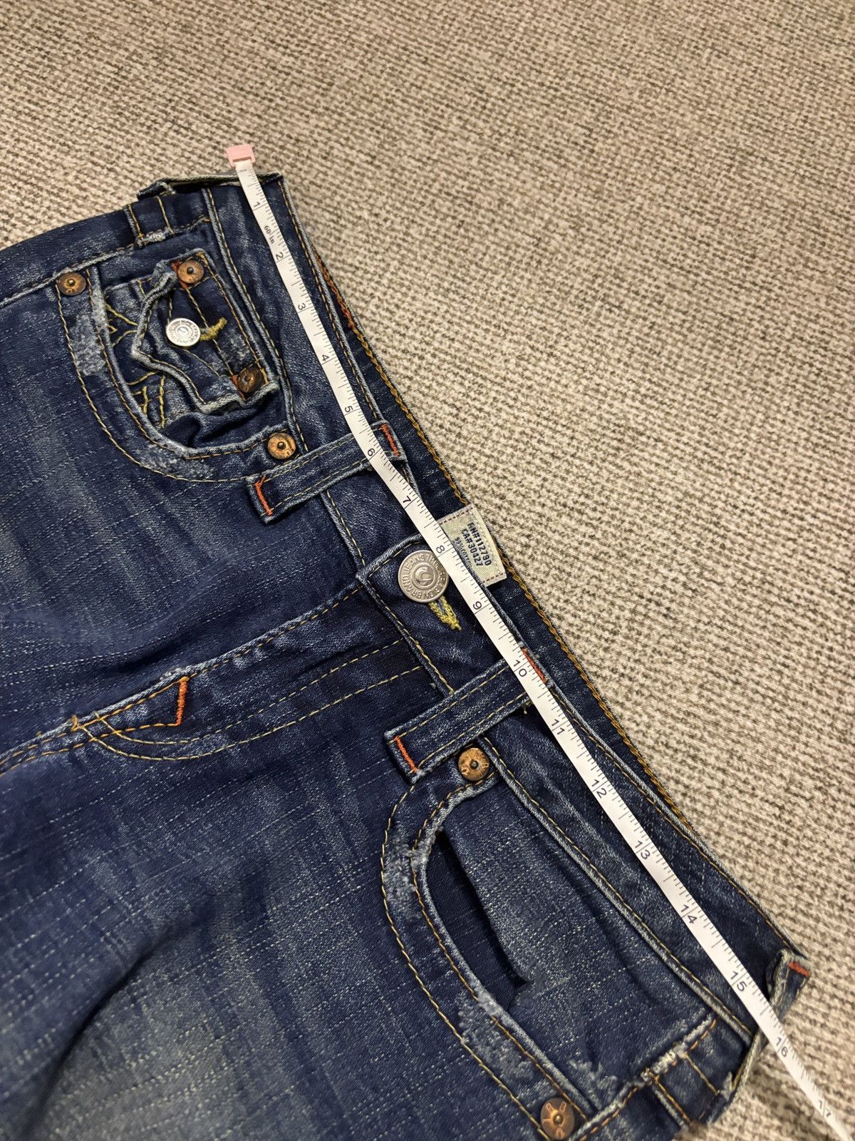 True Religion Y2K Distressed True Religion Flare Bootcut Denim Jeans Size 31" - 11 Thumbnail