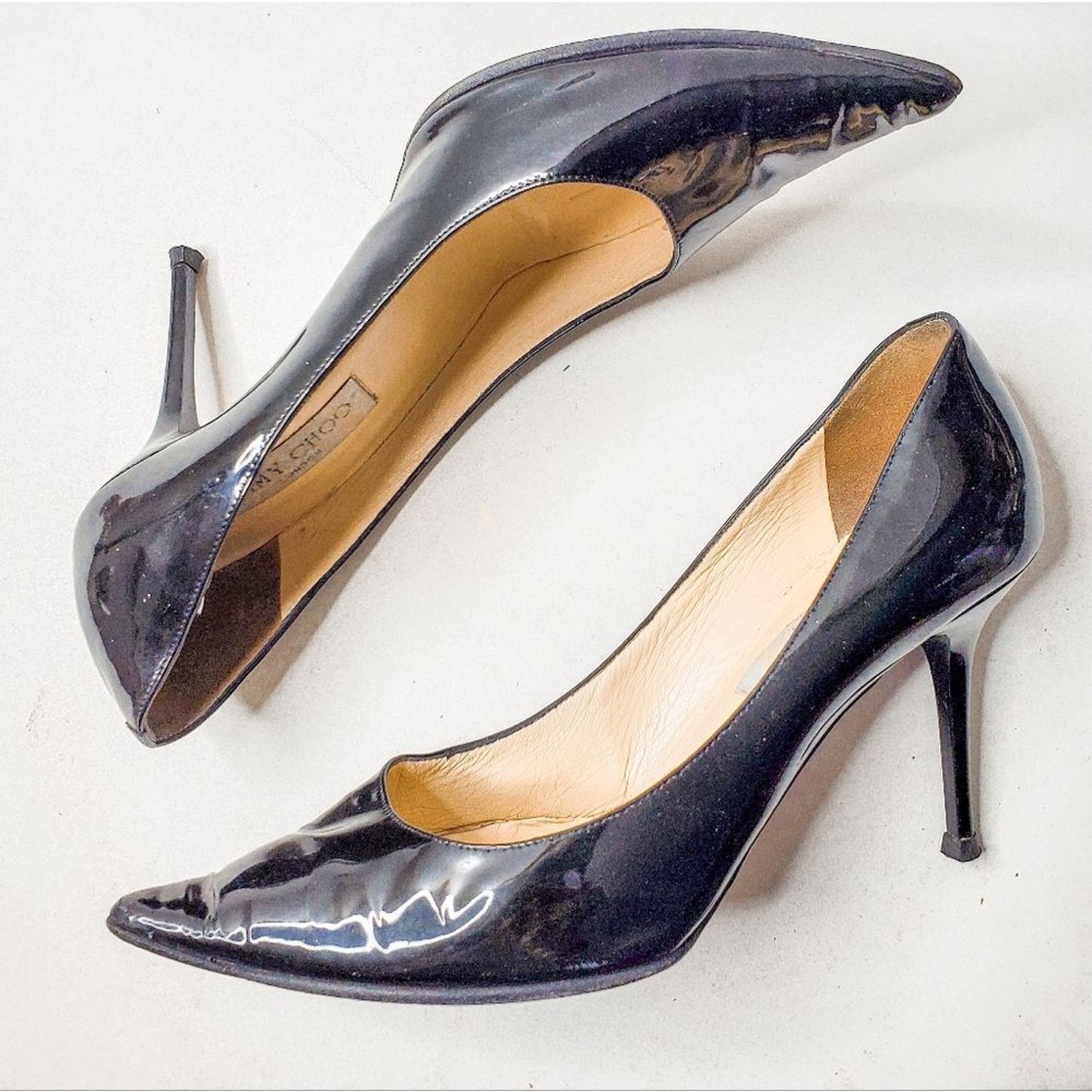 Jimmy Choo Jimmy Choo Romy Black Stiletto Pointed Toe Heels Pump 38.5 8 Size US 8.5 / IT 38.5 - 7 Thumbnail