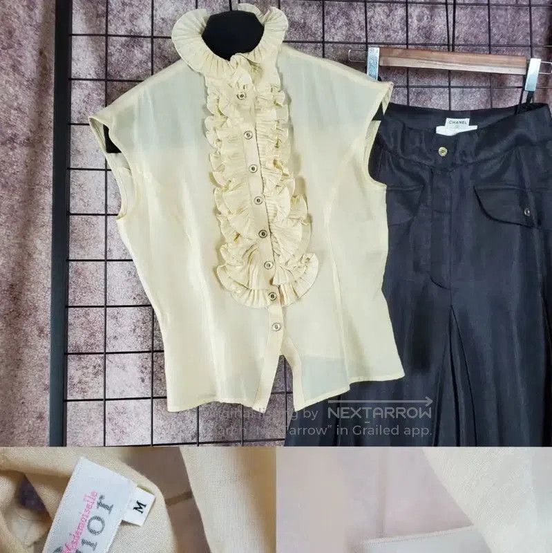 Dior Dior Summer Beige Silk Blend Short Sleeve Shirt . Size M / US 6-8 / IT 42-44 - 2 Thumbnail